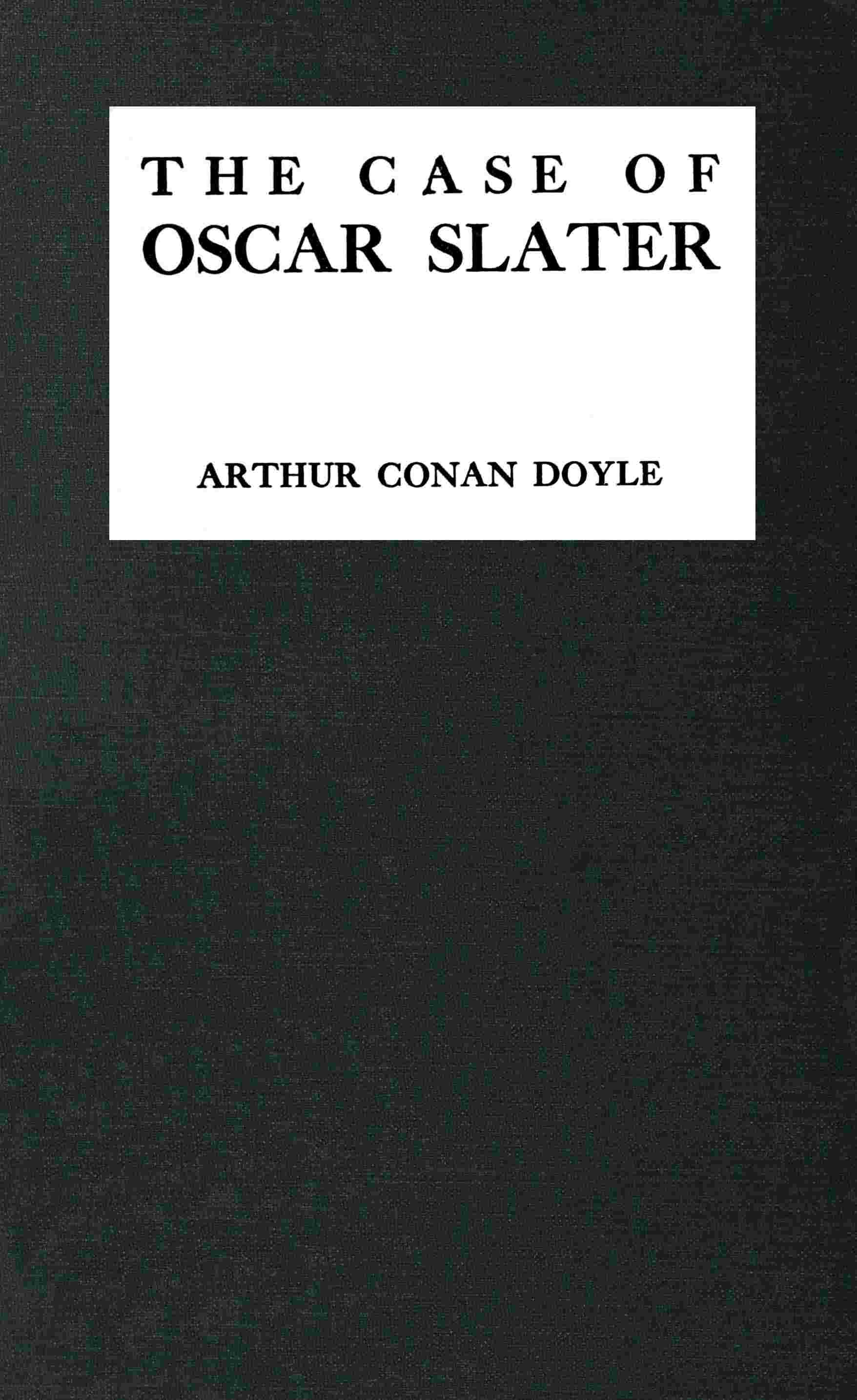 The case of Oscar Slater cover