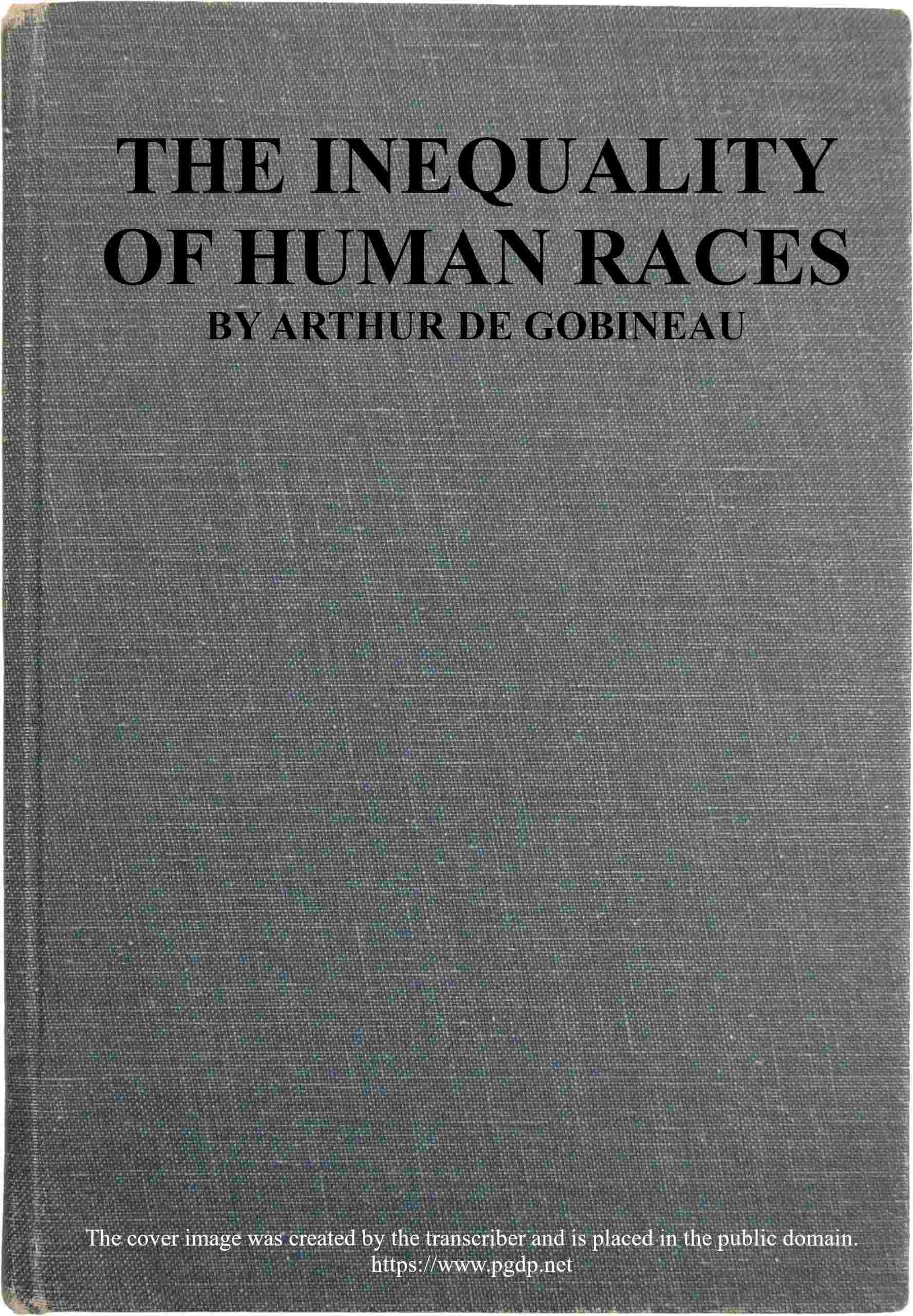 The inequality of human races cover
