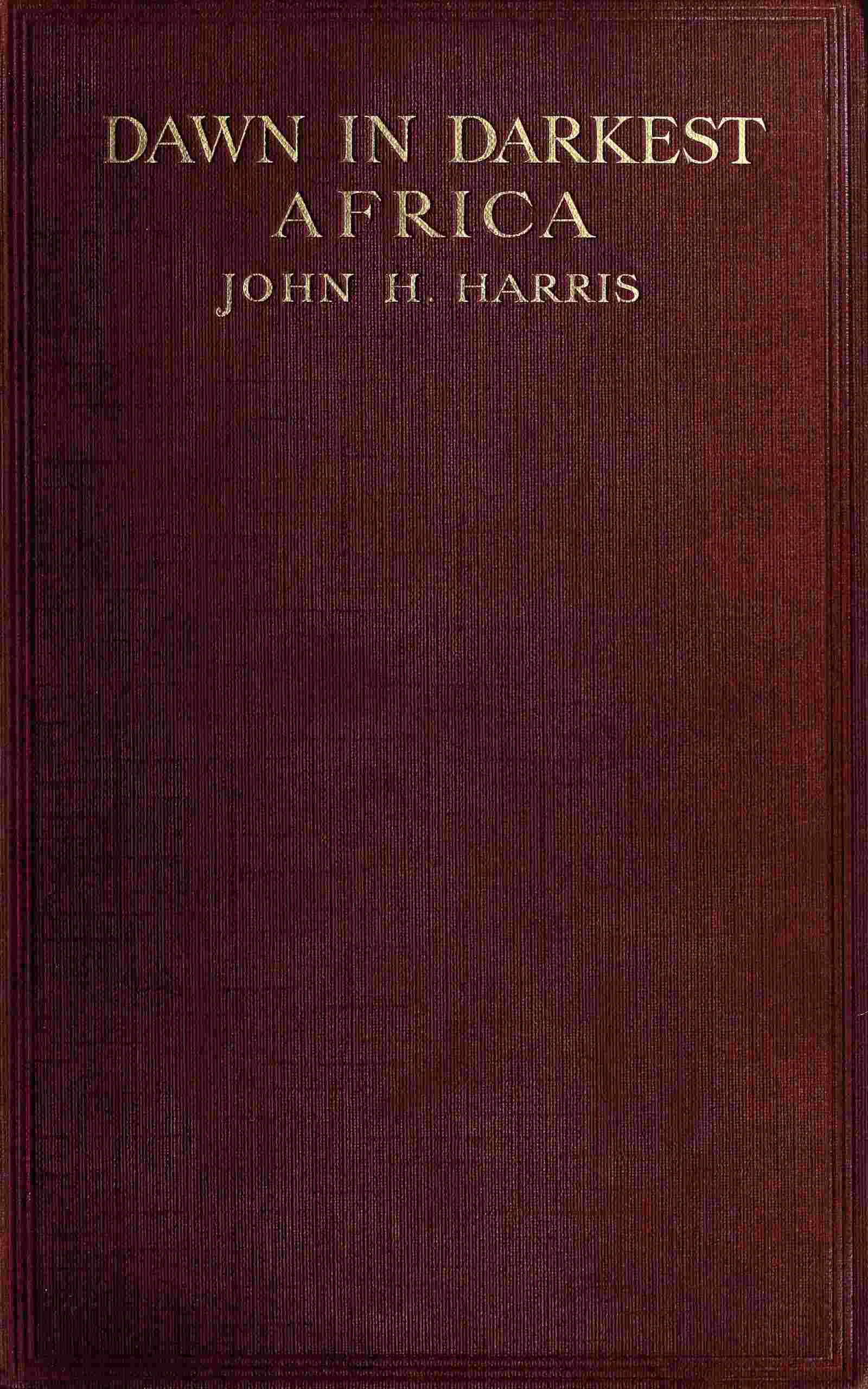 Dawn in darkest Africa cover