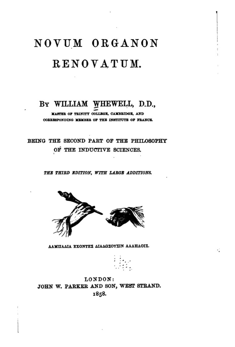 Novum organon renovatum / Being the second part of the philosophy of the inductive sciences cover