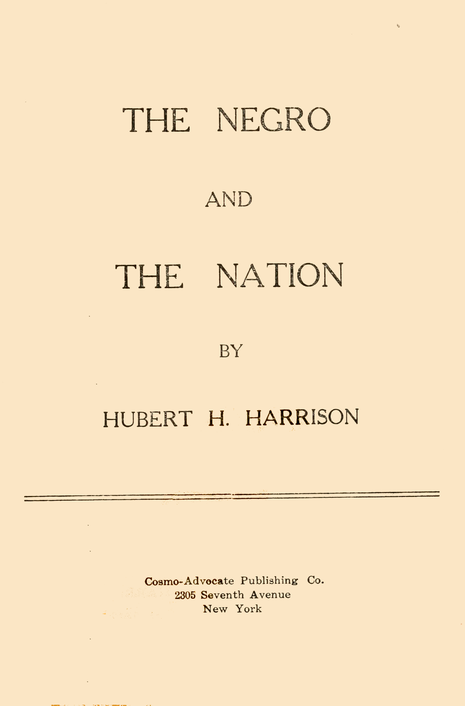 The Negro and the nation cover