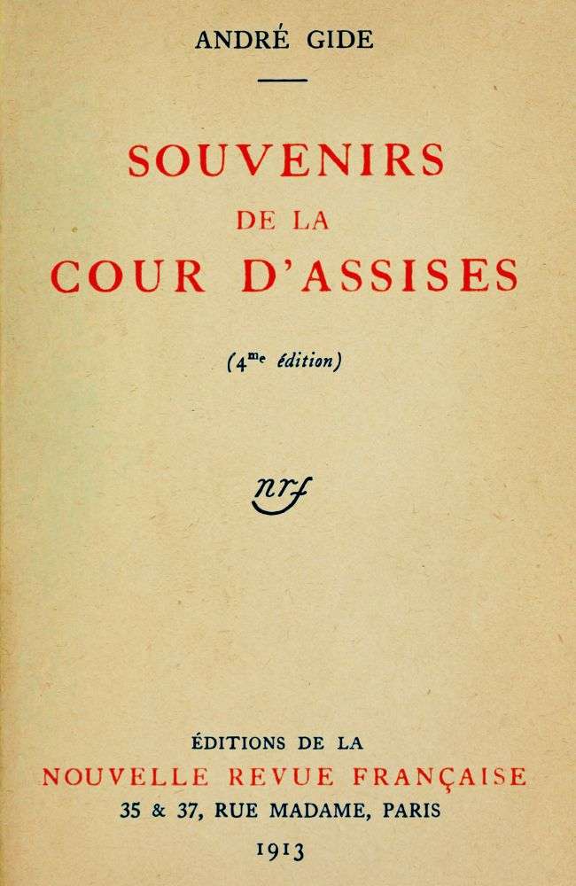 Souvenirs de la Cour d'Assises cover