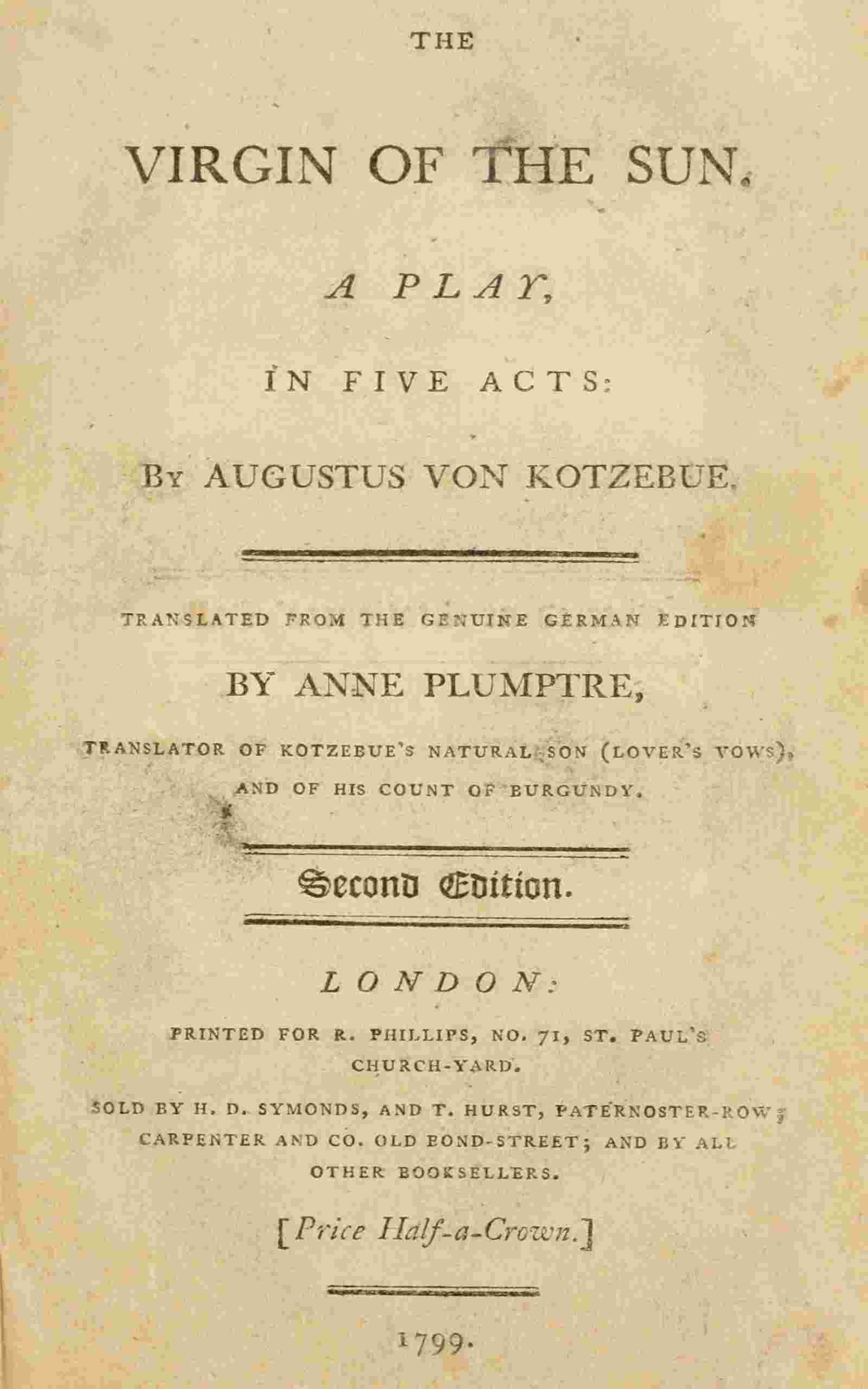 The virgin of the sun cover