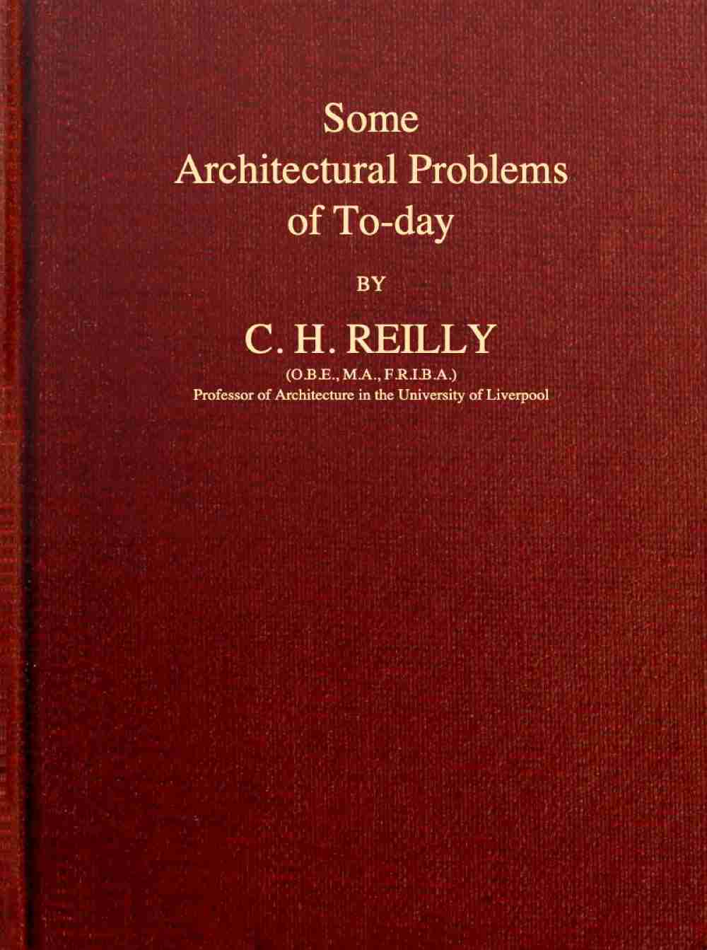 Some architectural problems of to-day cover