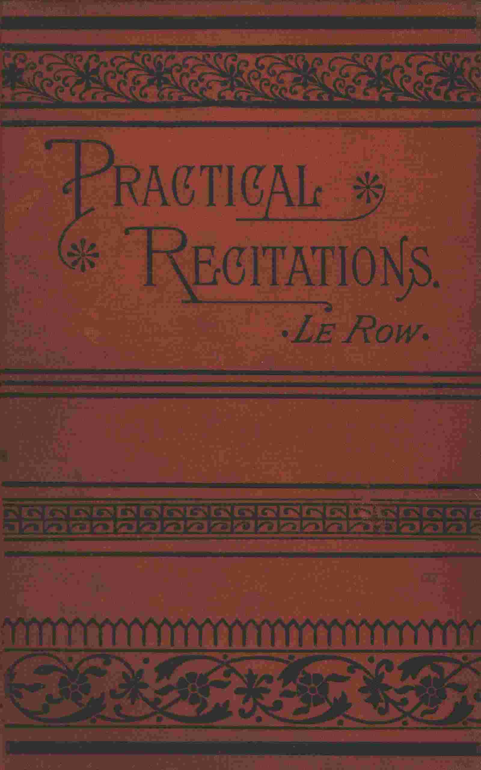 Practical recitations / cover