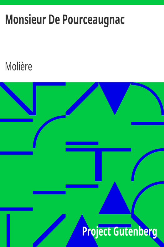 Monsieur De Pourceaugnac cover