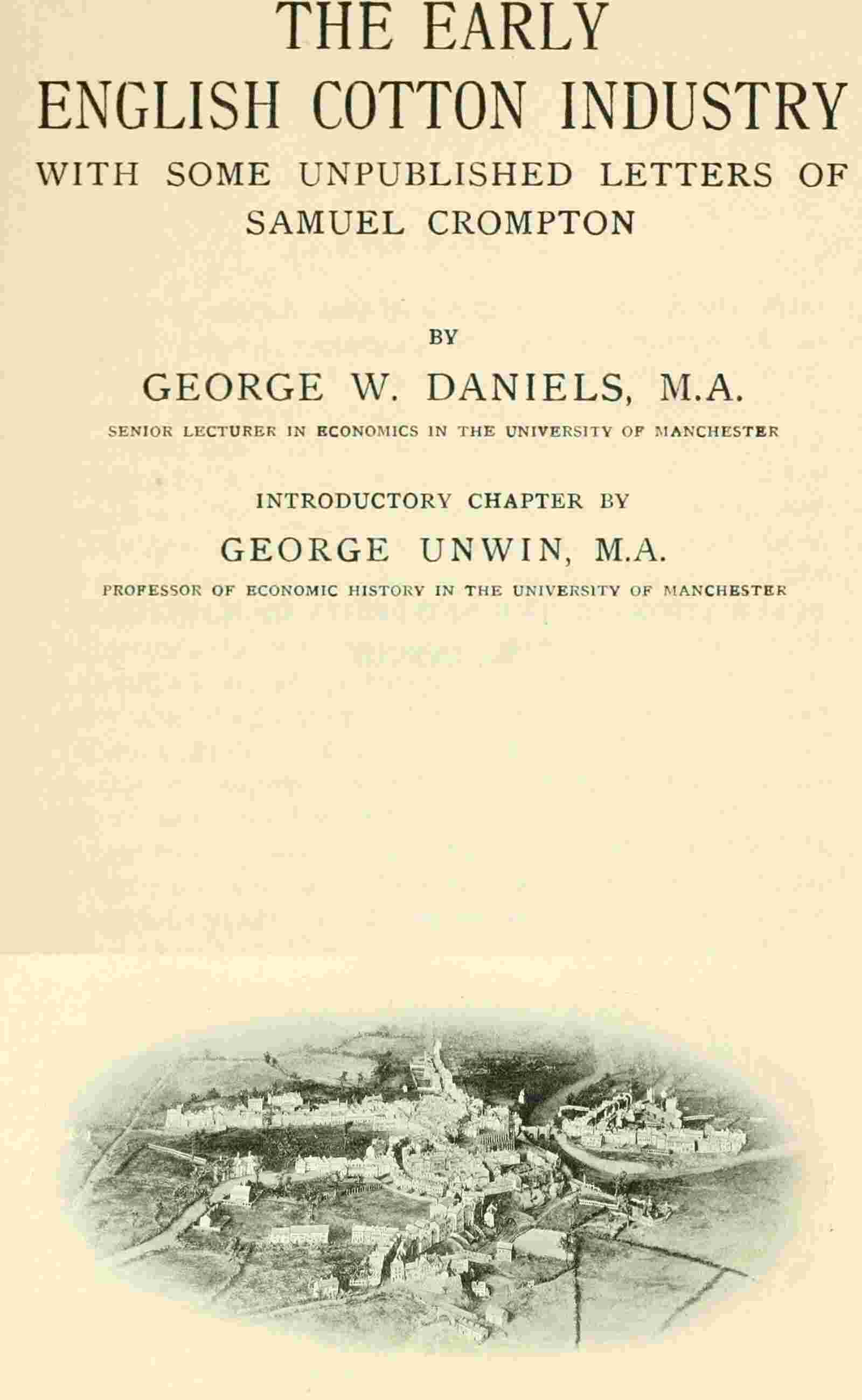 The early English cotton industry cover