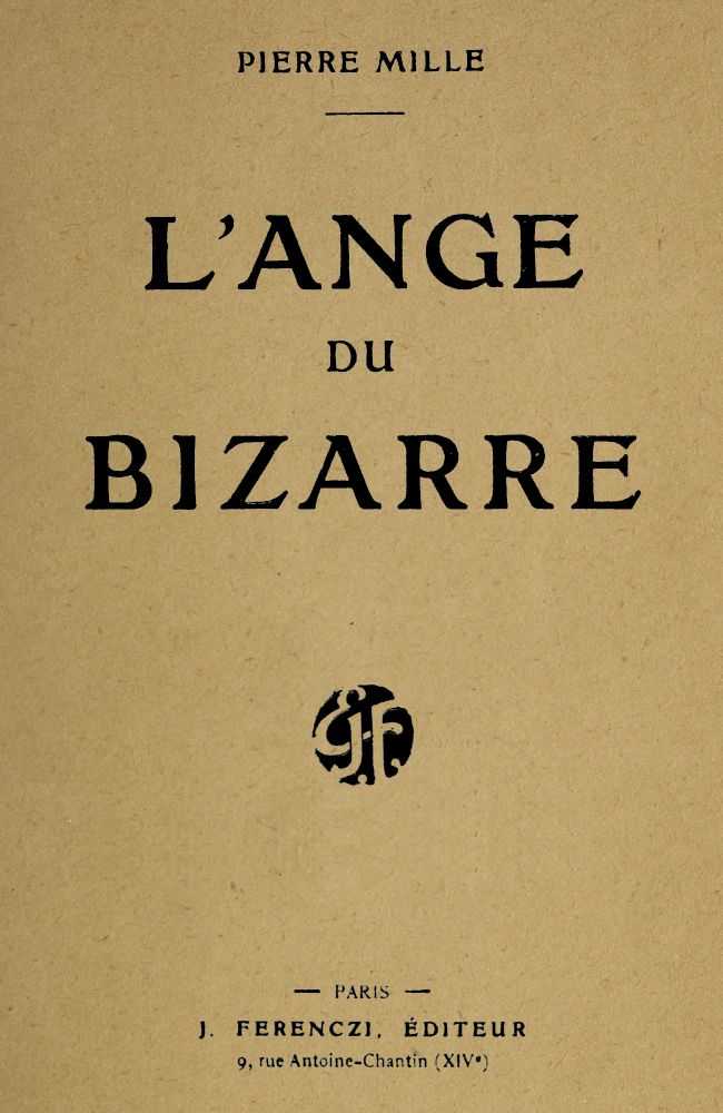 L'ange du bizarre cover