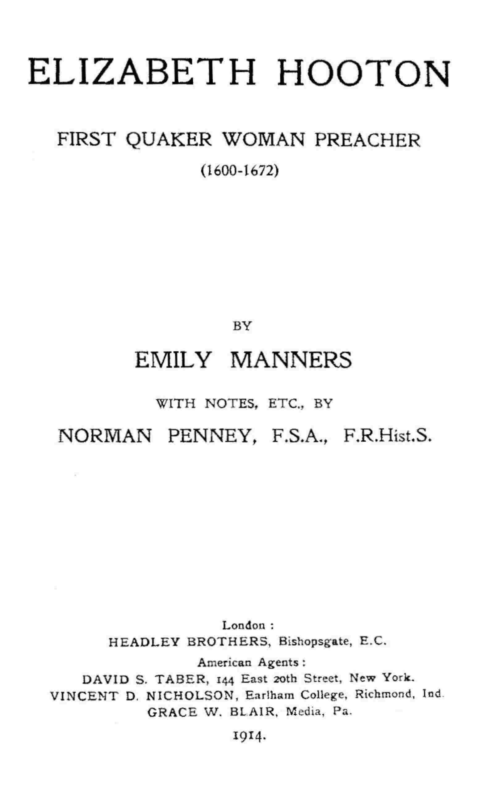 Elizabeth Hooton cover