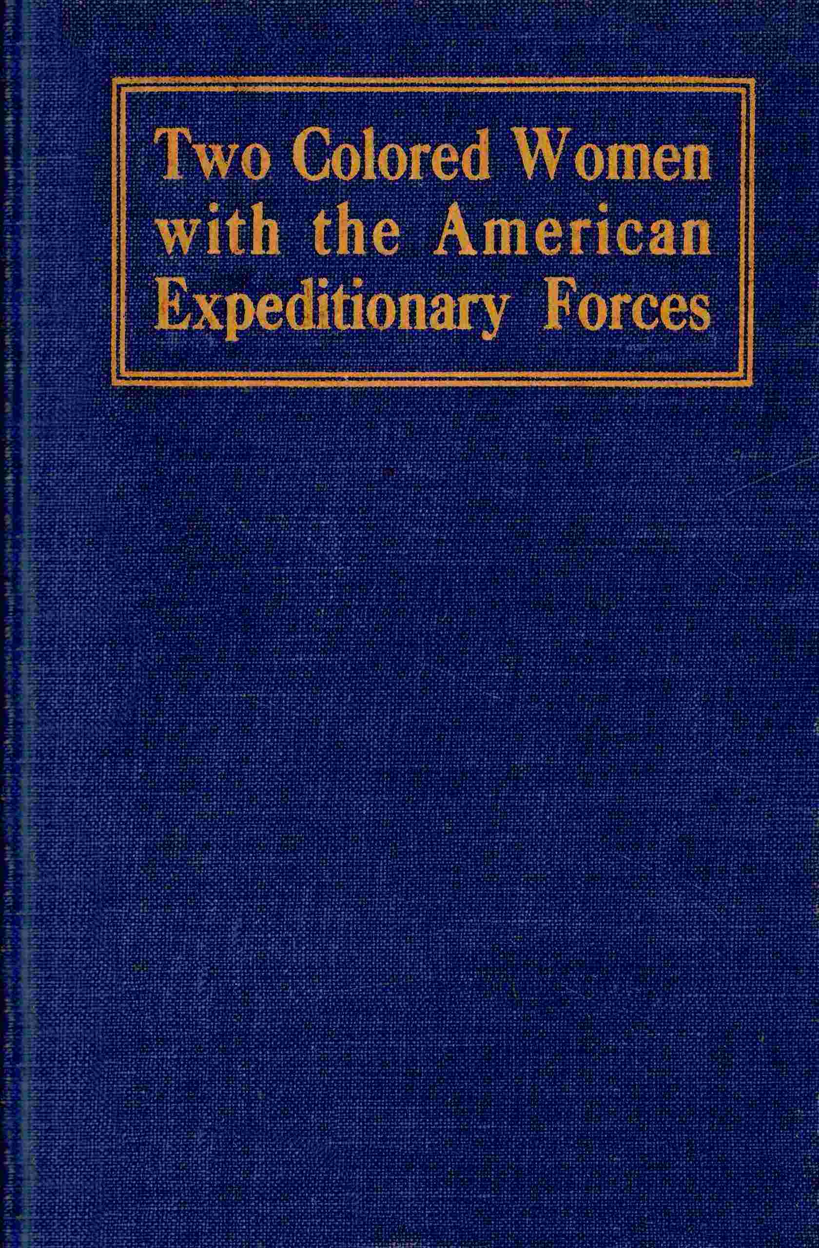 Two Colored women with the American Expeditionary Forces cover