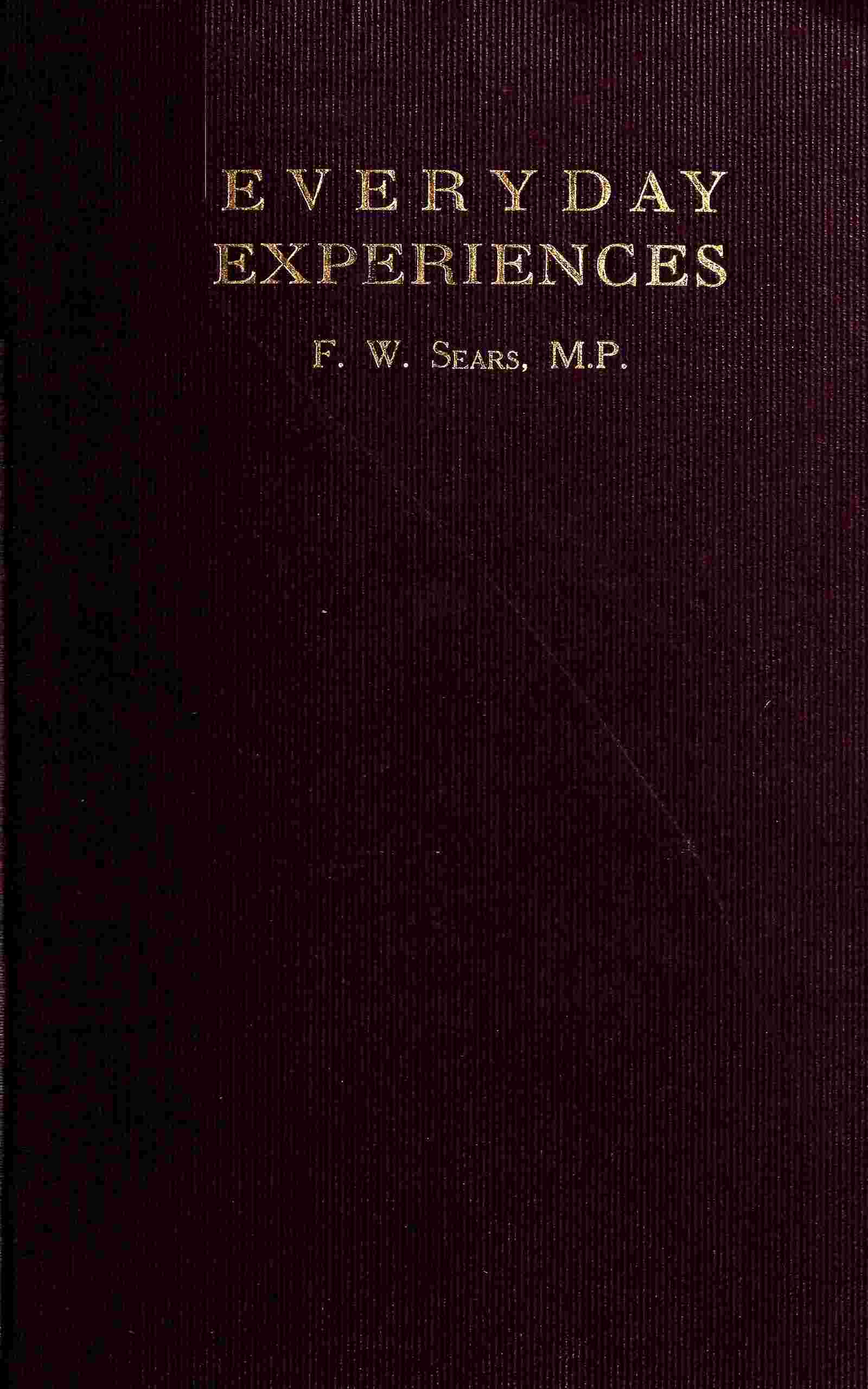 Everyday experiences cover