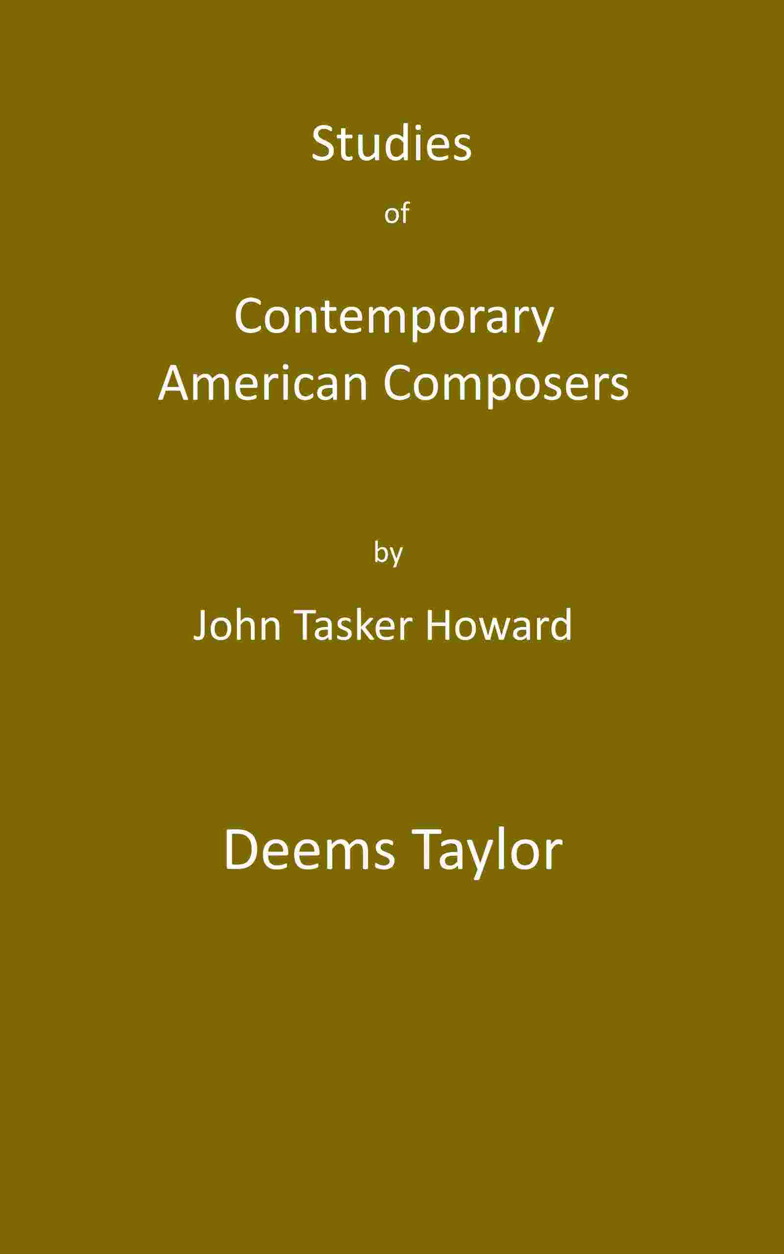 Deems Taylor cover