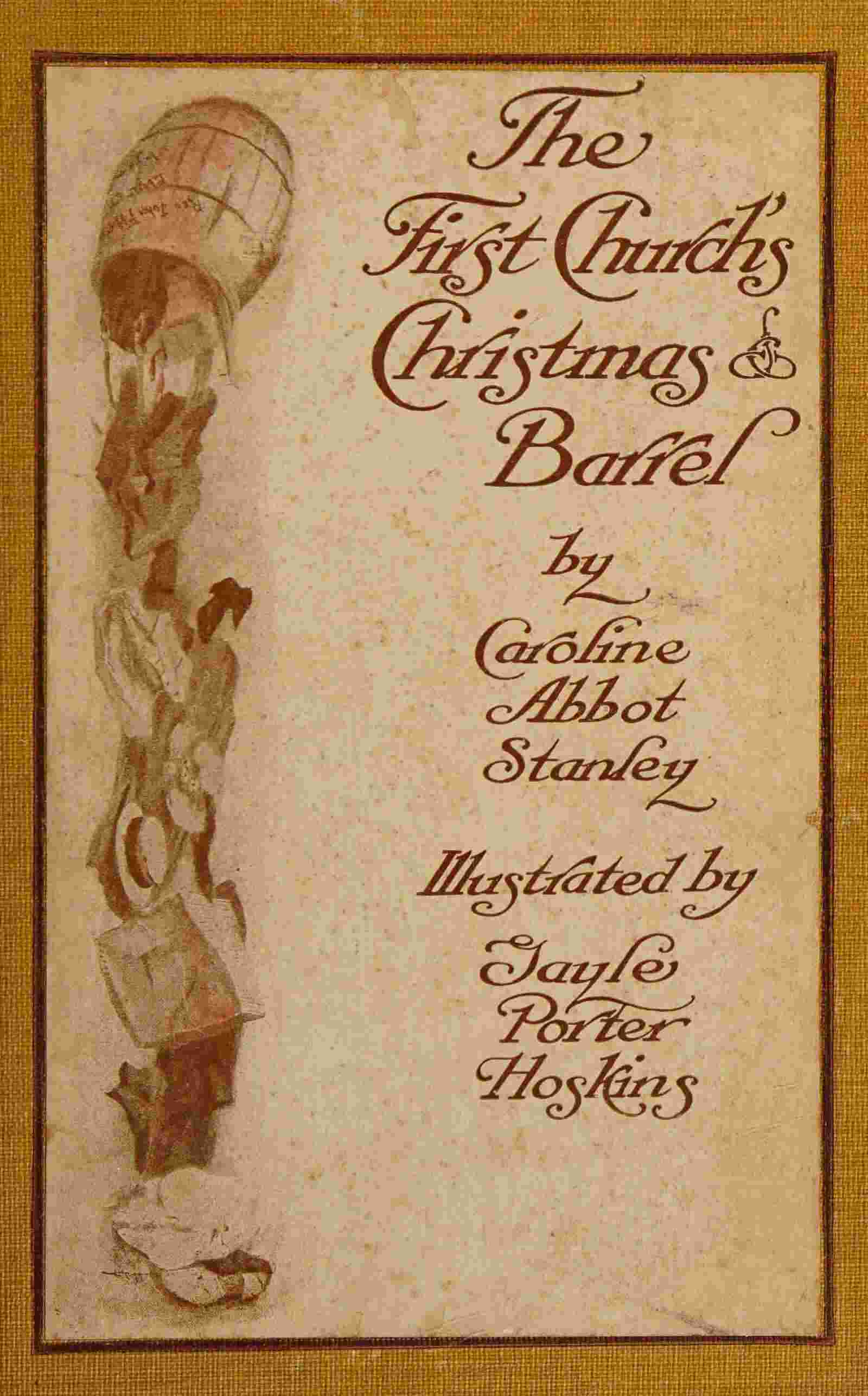 The First Church's Christmas barrel cover