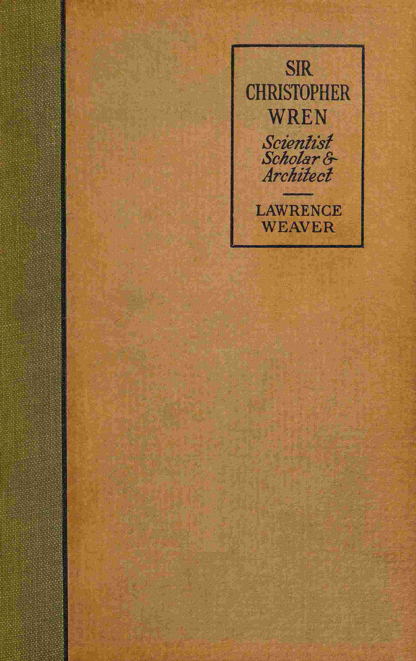 Sir Christopher Wren cover