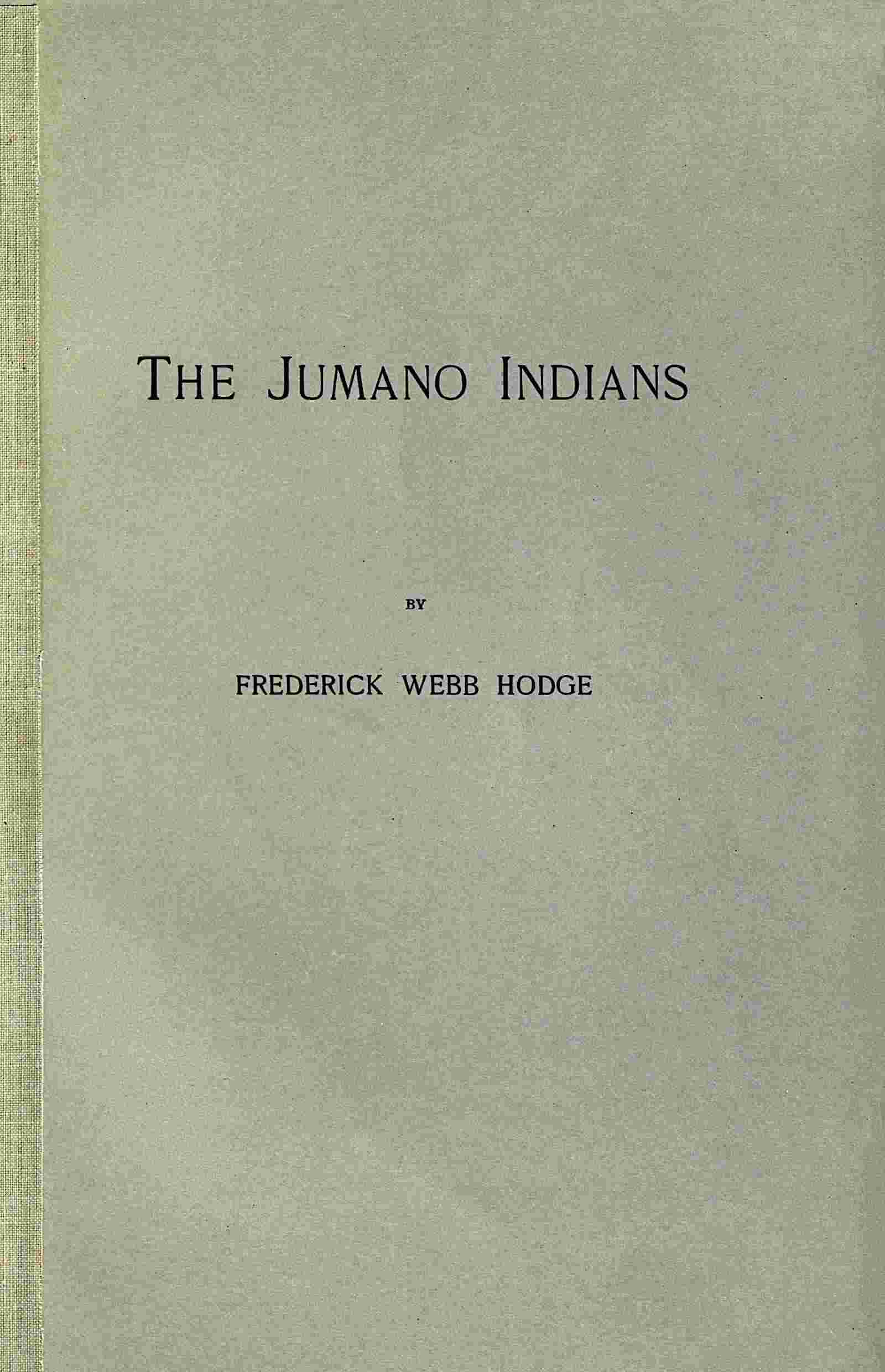 The Jumano Indians cover