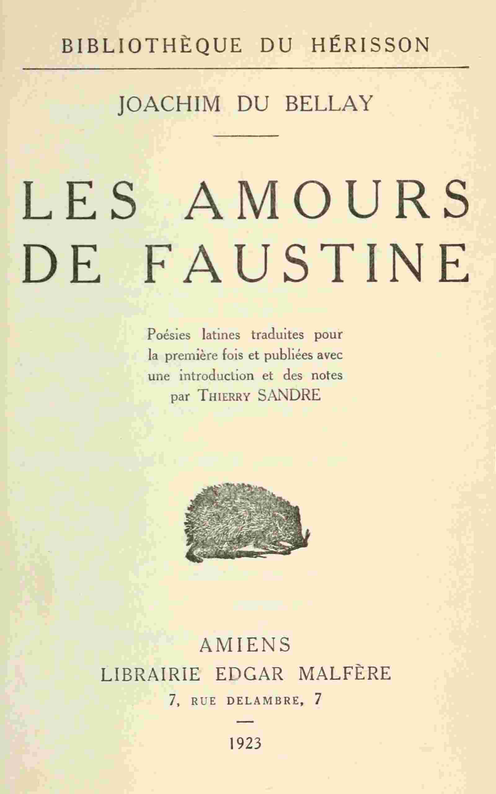 Les amours de Faustine cover