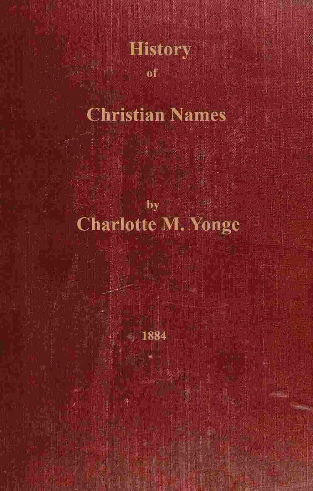History of Christian names cover