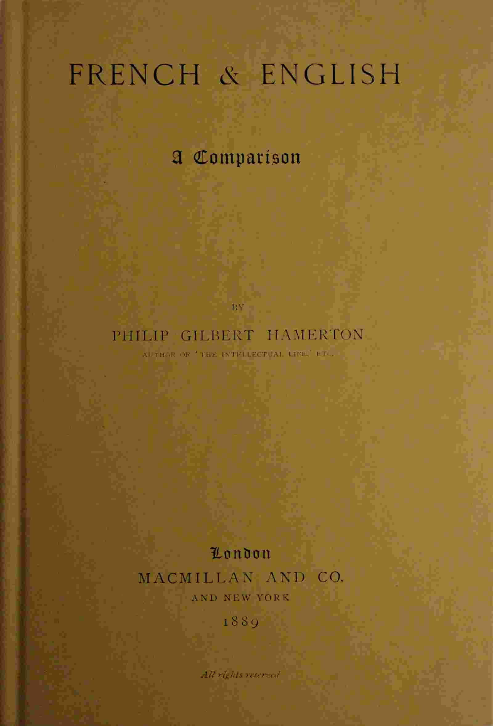 French & English cover