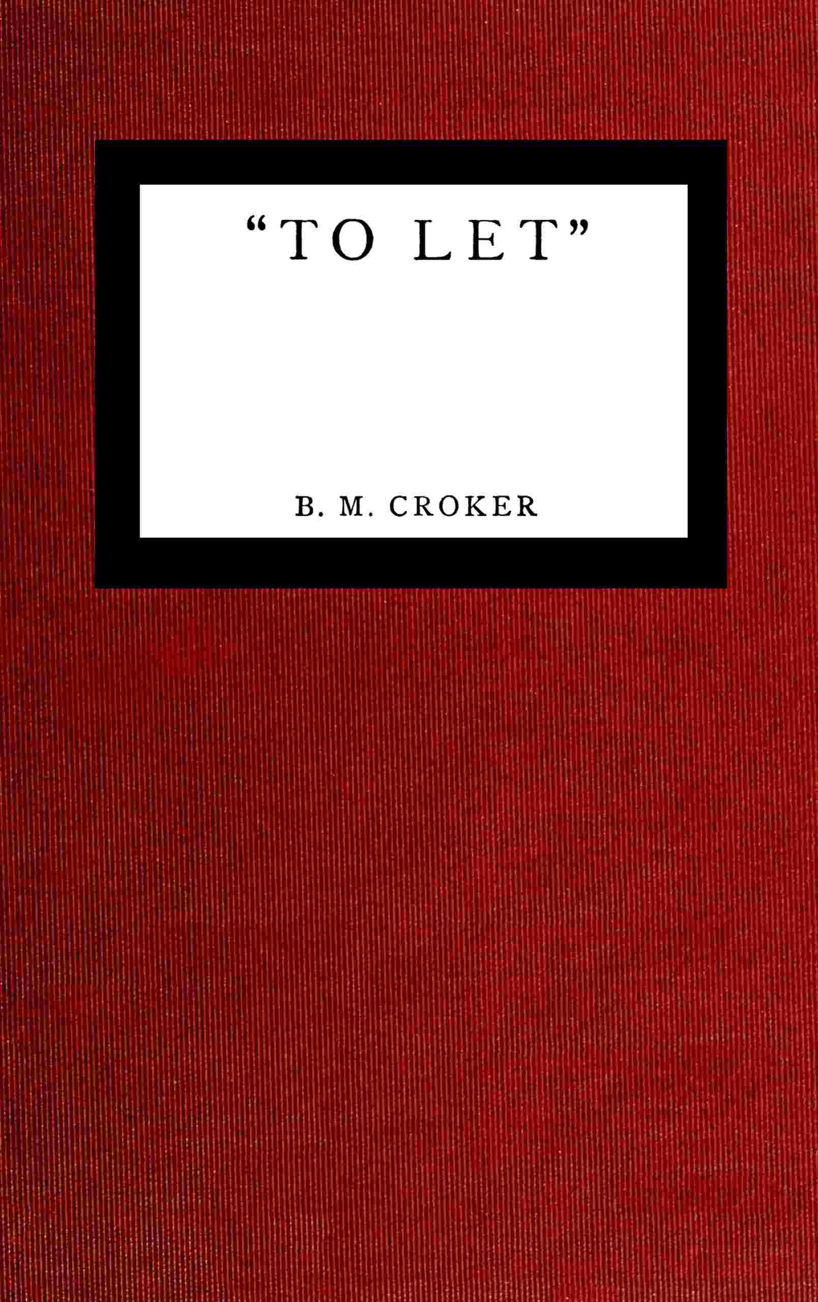"To let" cover