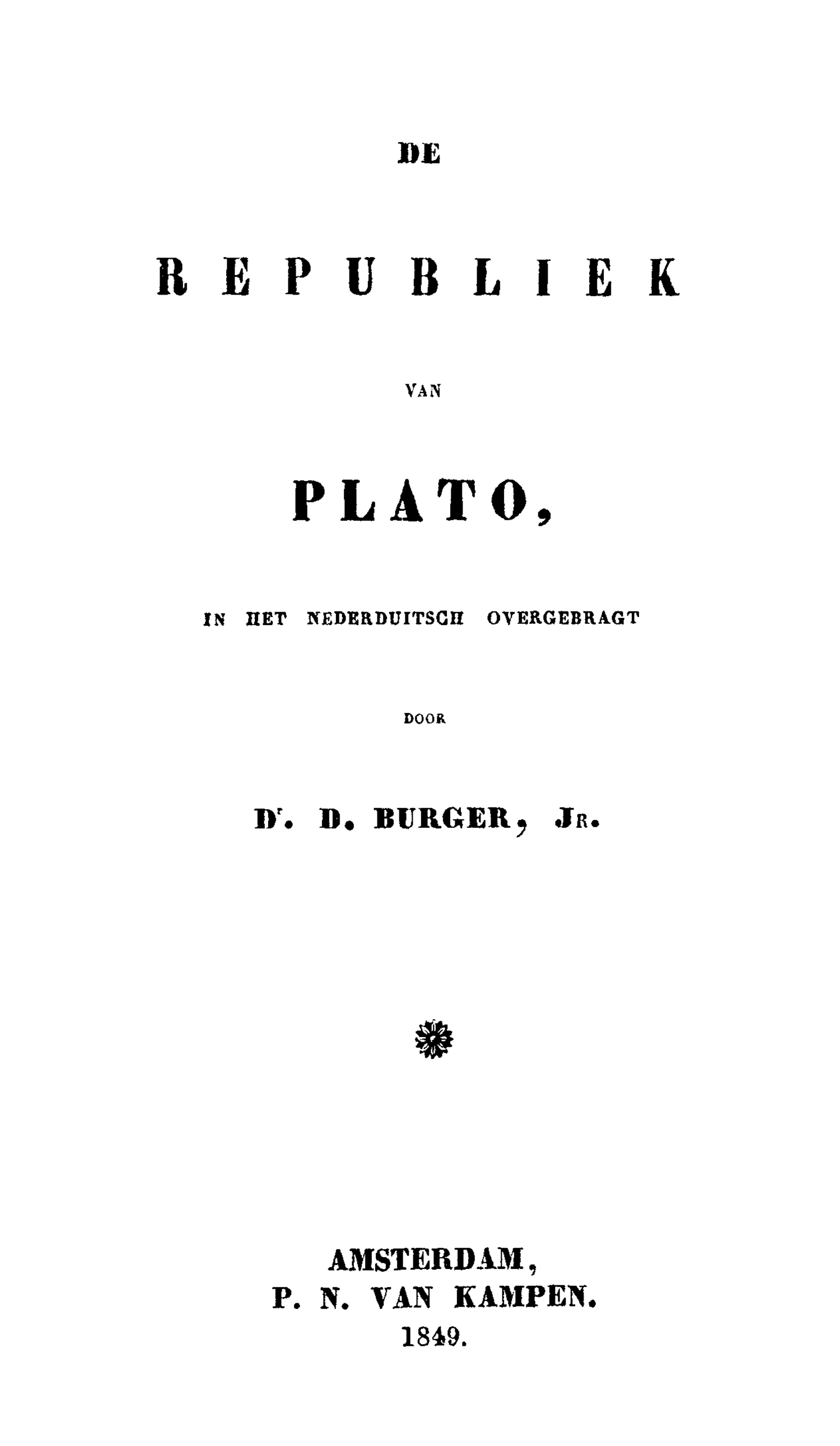 De republiek van Plato cover