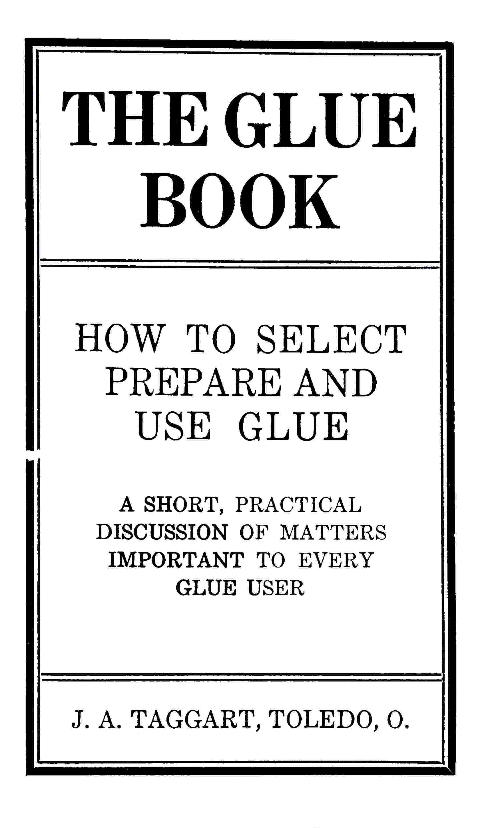 The glue book cover