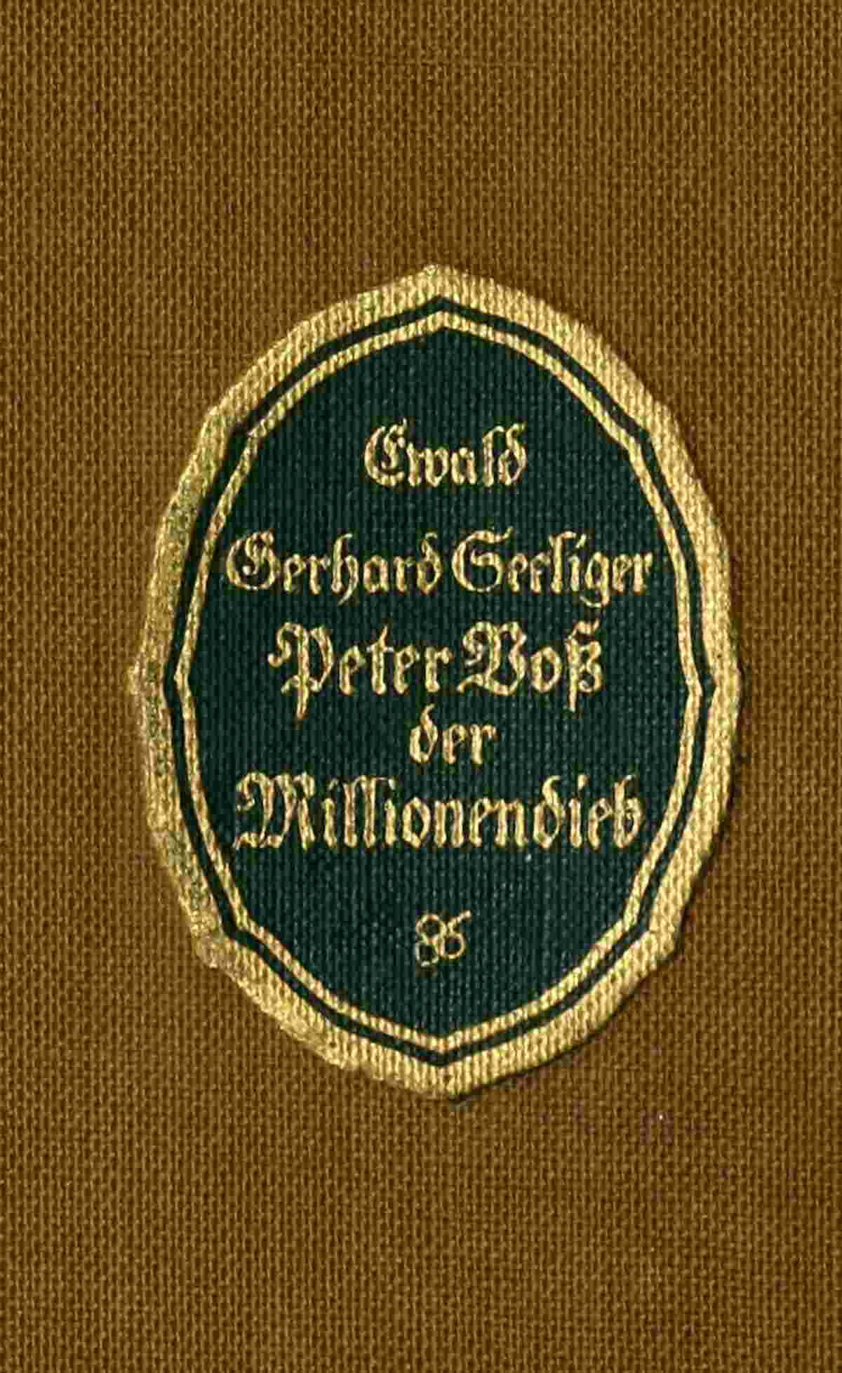 Peter Voß, der Millionendieb cover