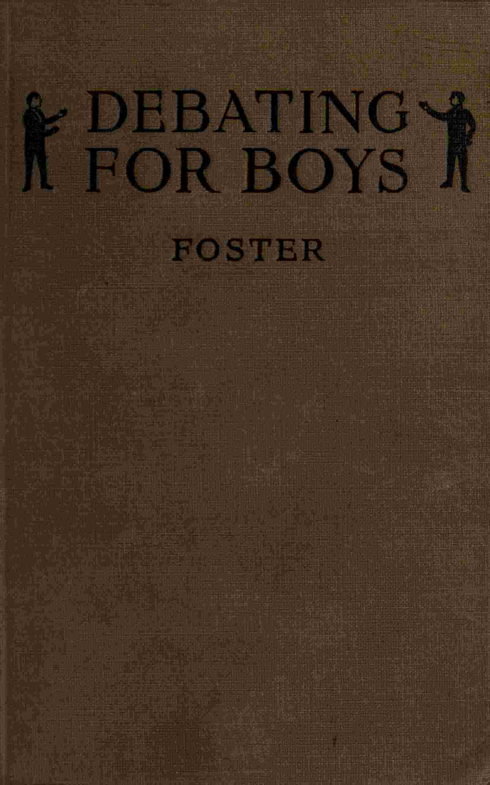 Debating for boys cover
