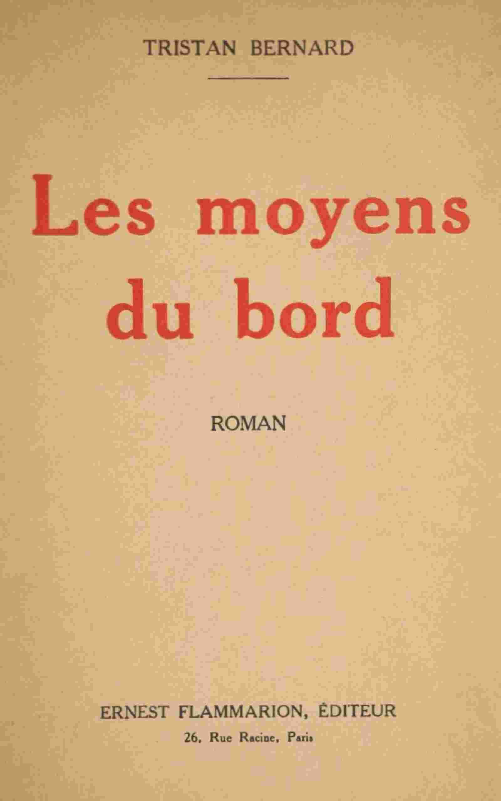 Les moyens du bord cover