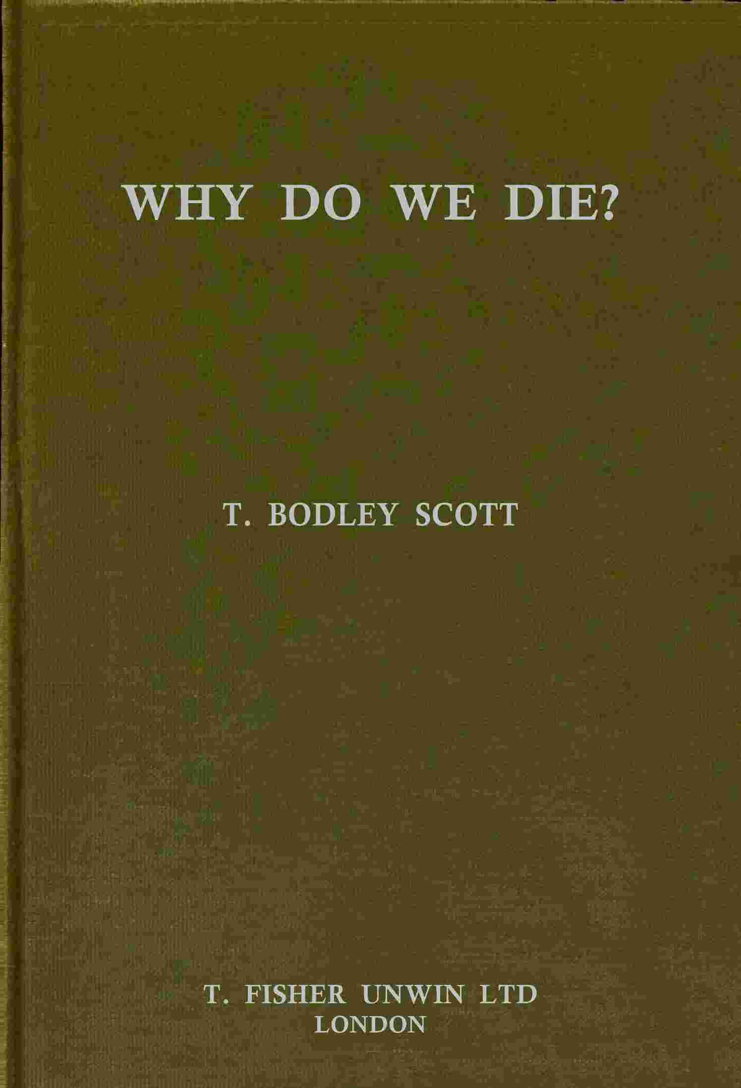 Why do we die? cover