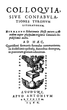Colloquia, sive Confabulationes tyronum literatorum cover