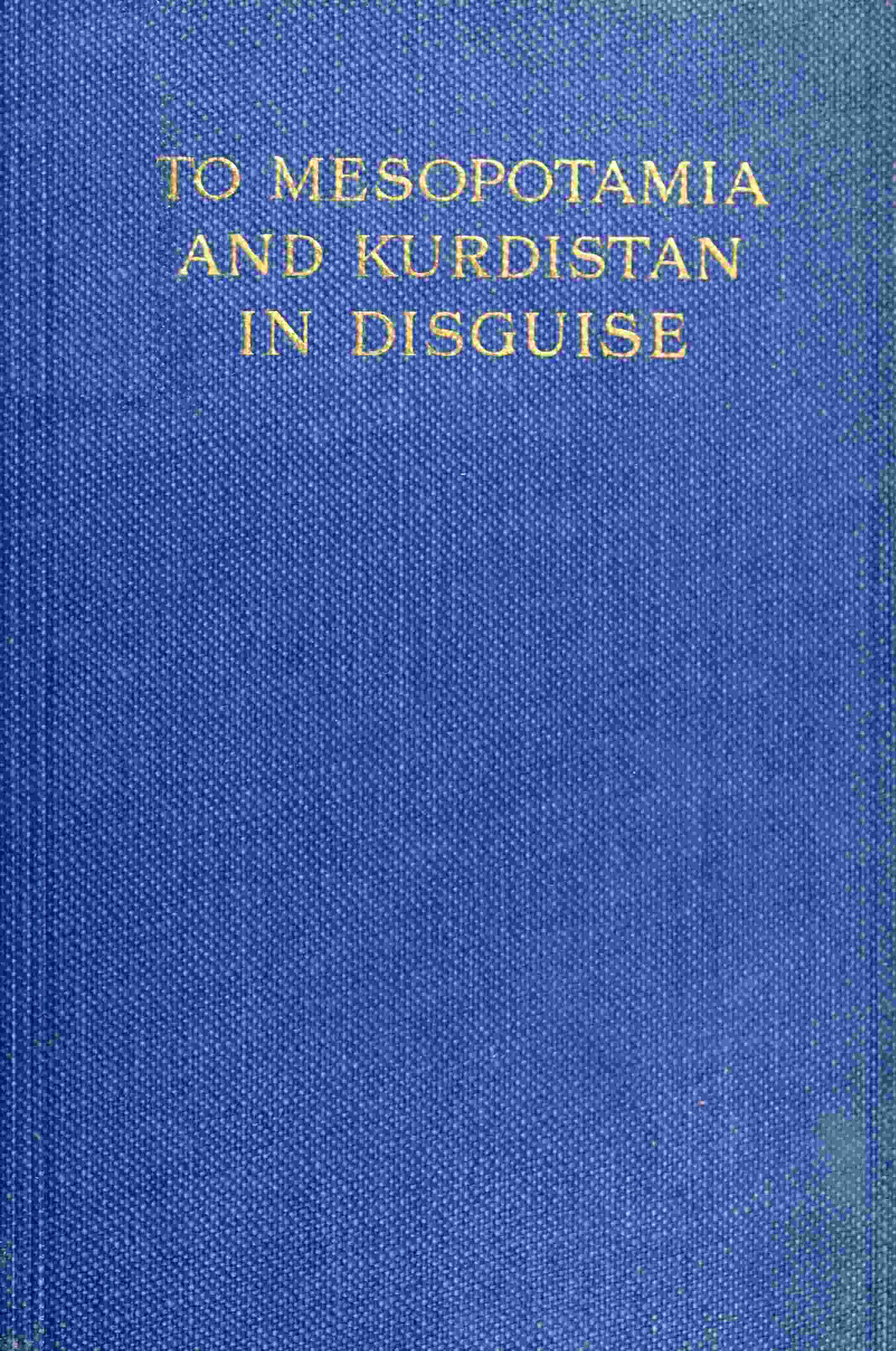 To Mesopotamia and Kurdistan in disguise cover