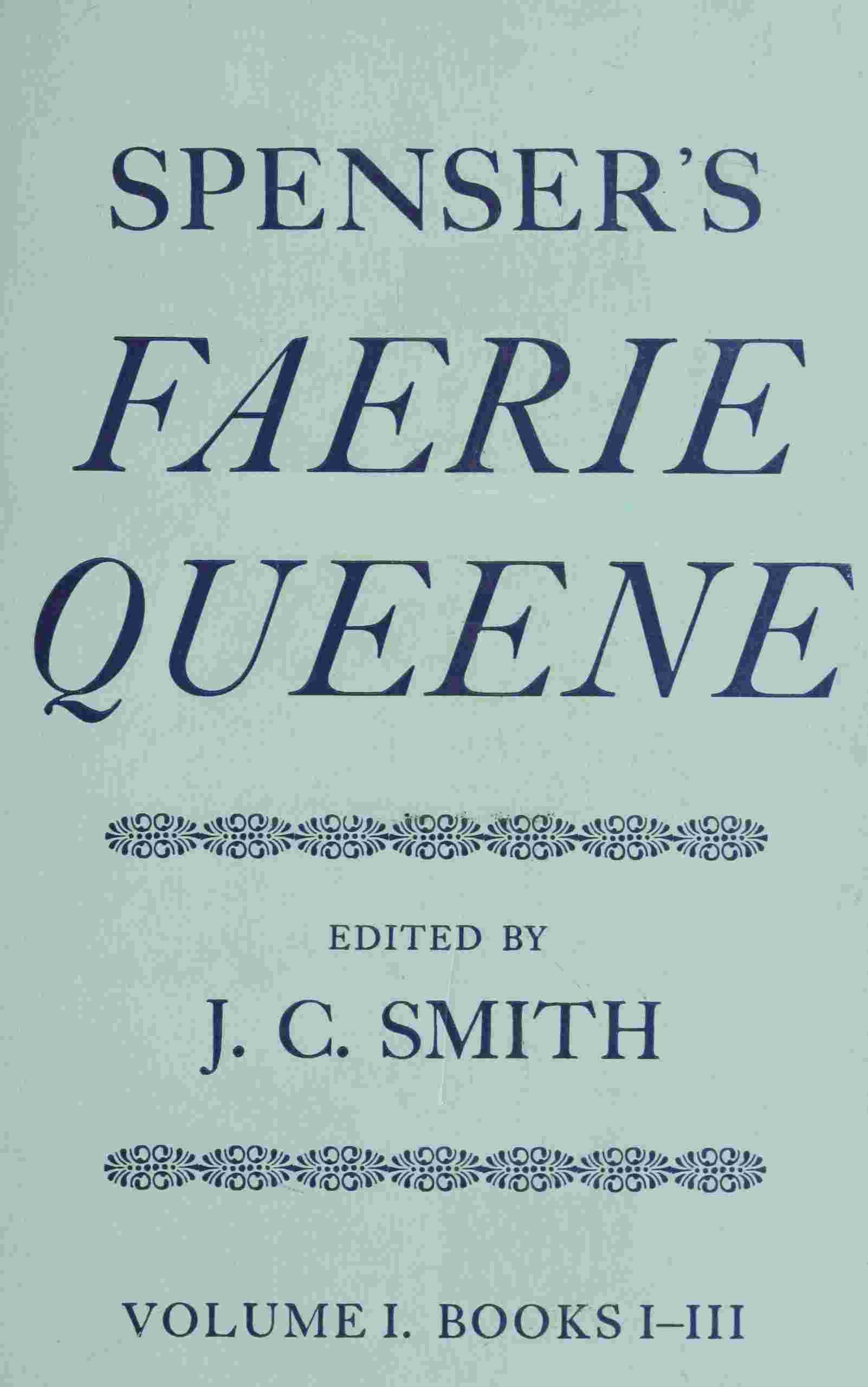Spenser's Faerie Queene, Vol. 1 (of 2) cover