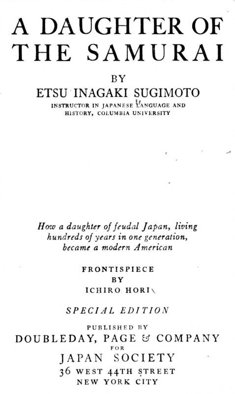 A daughter of the Samurai cover