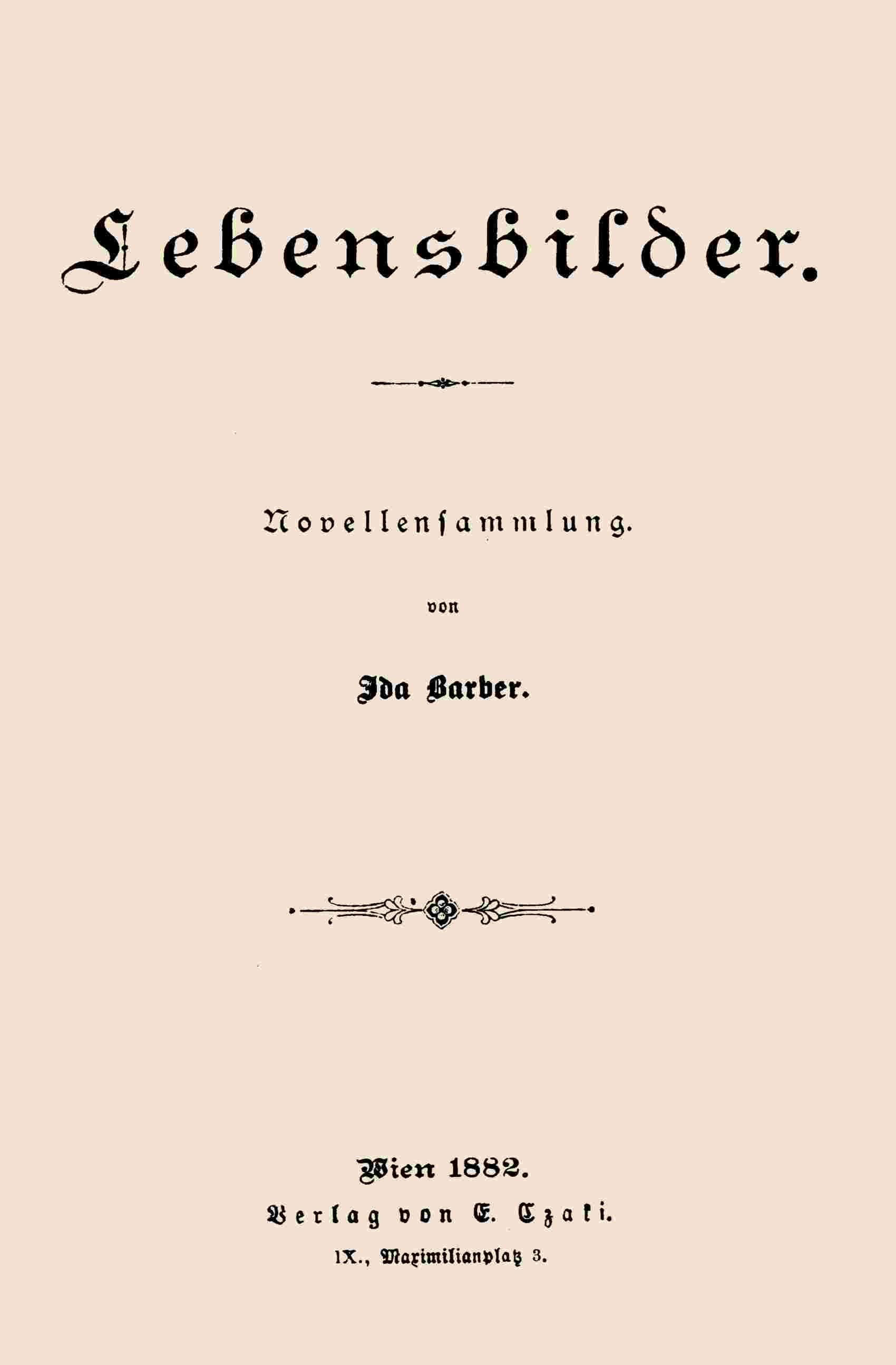 Lebensbilder cover