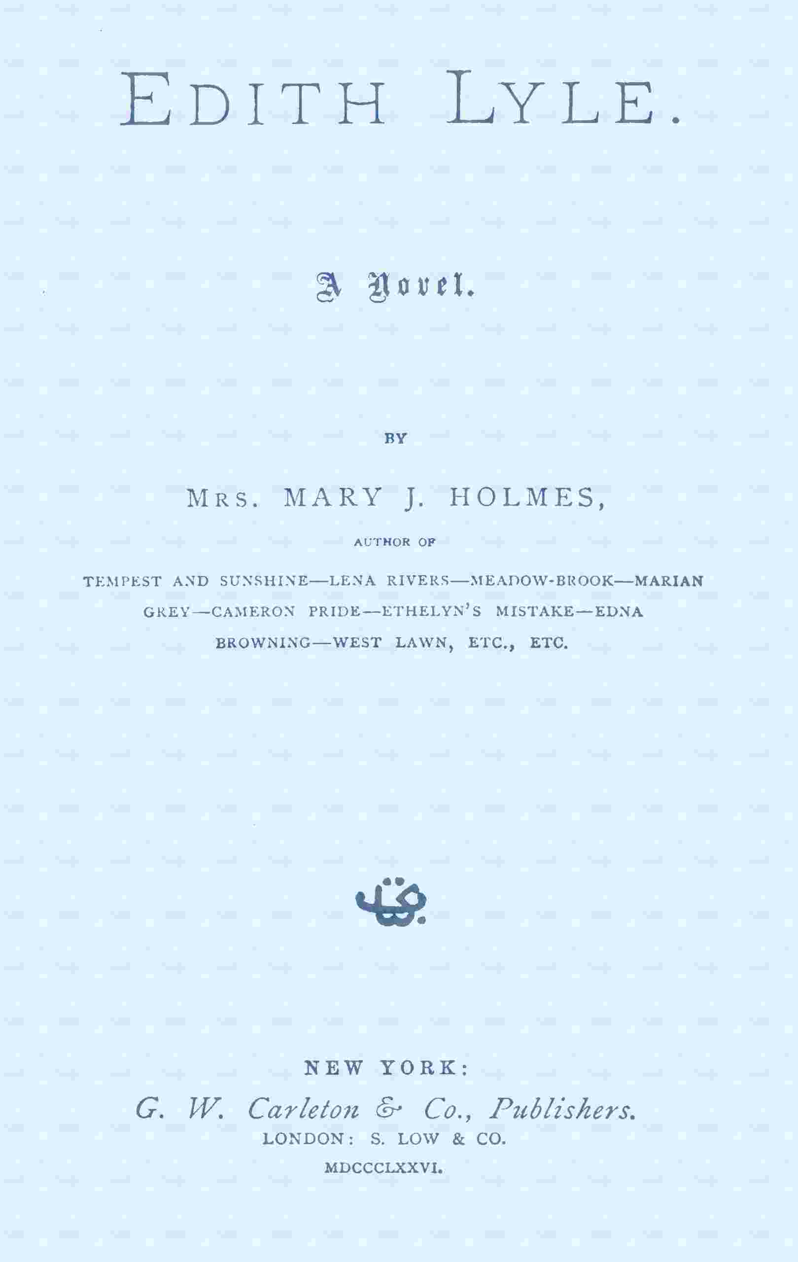 Edith Lyle cover
