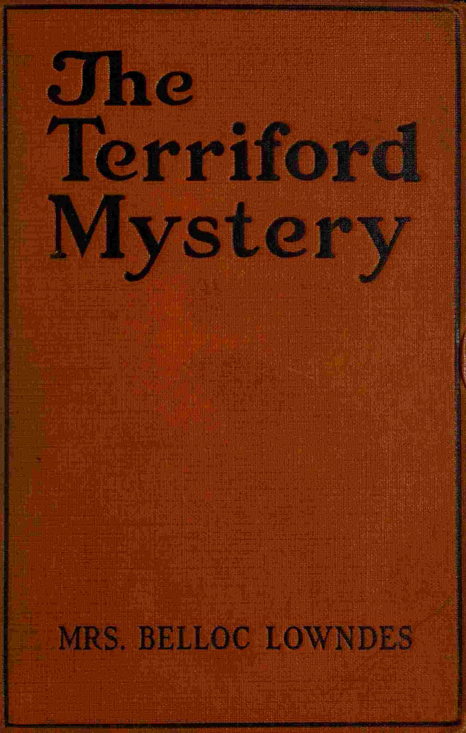 The Terriford mystery cover
