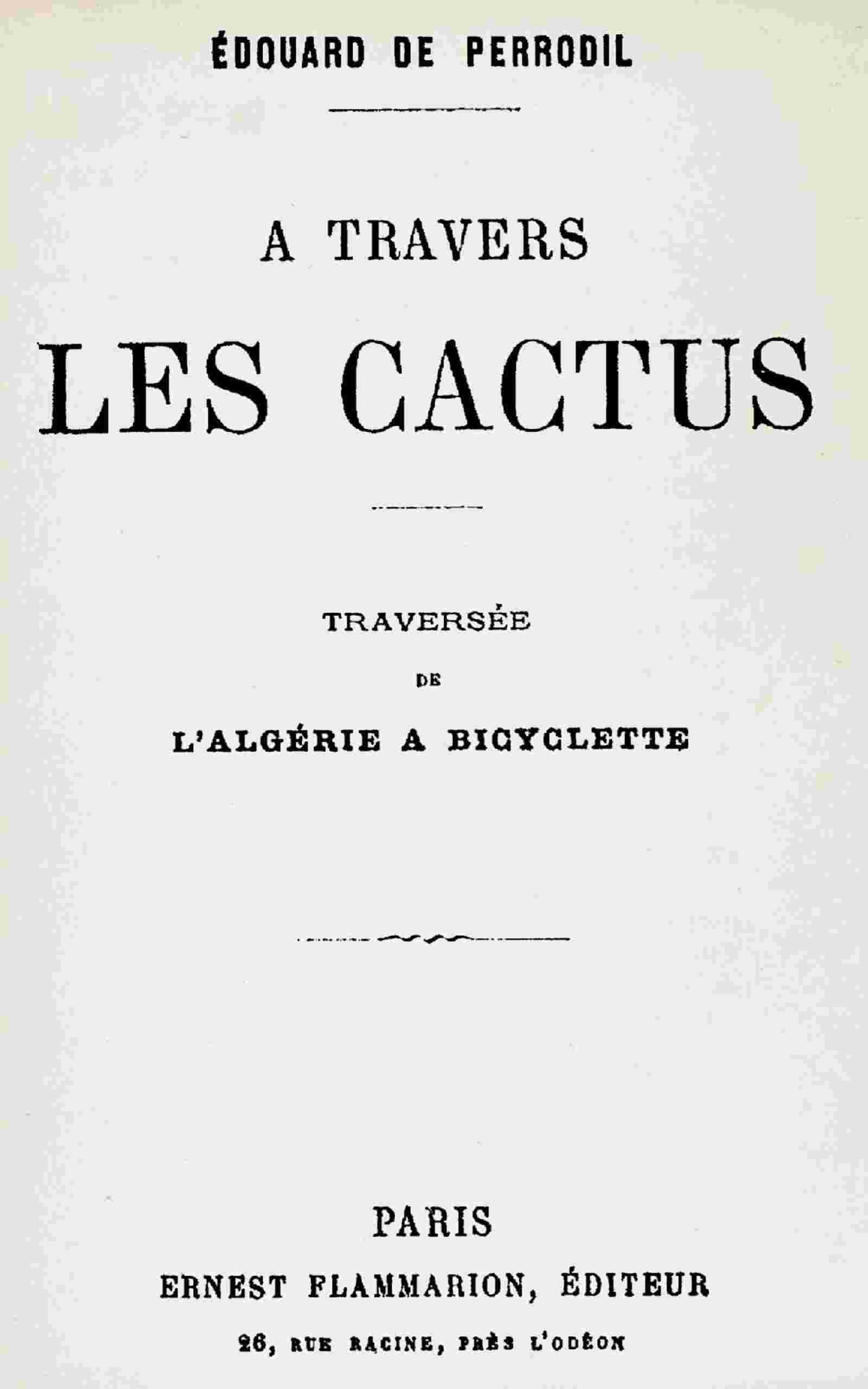 A travers les cactus cover
