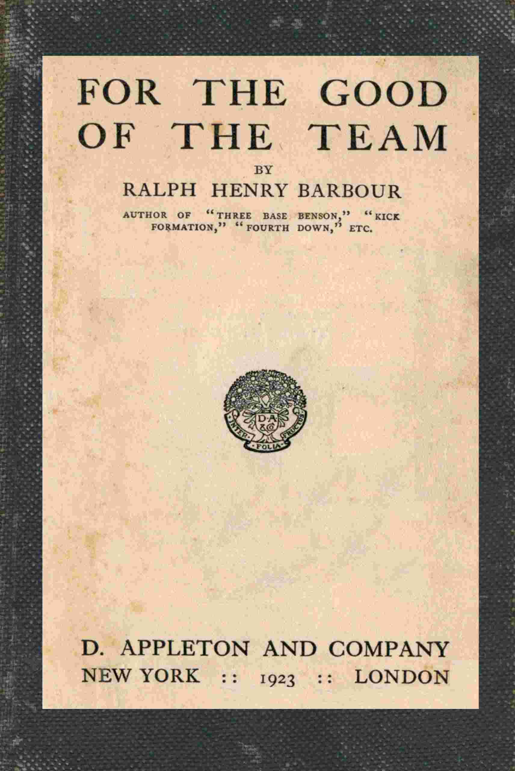 For the good of the team cover