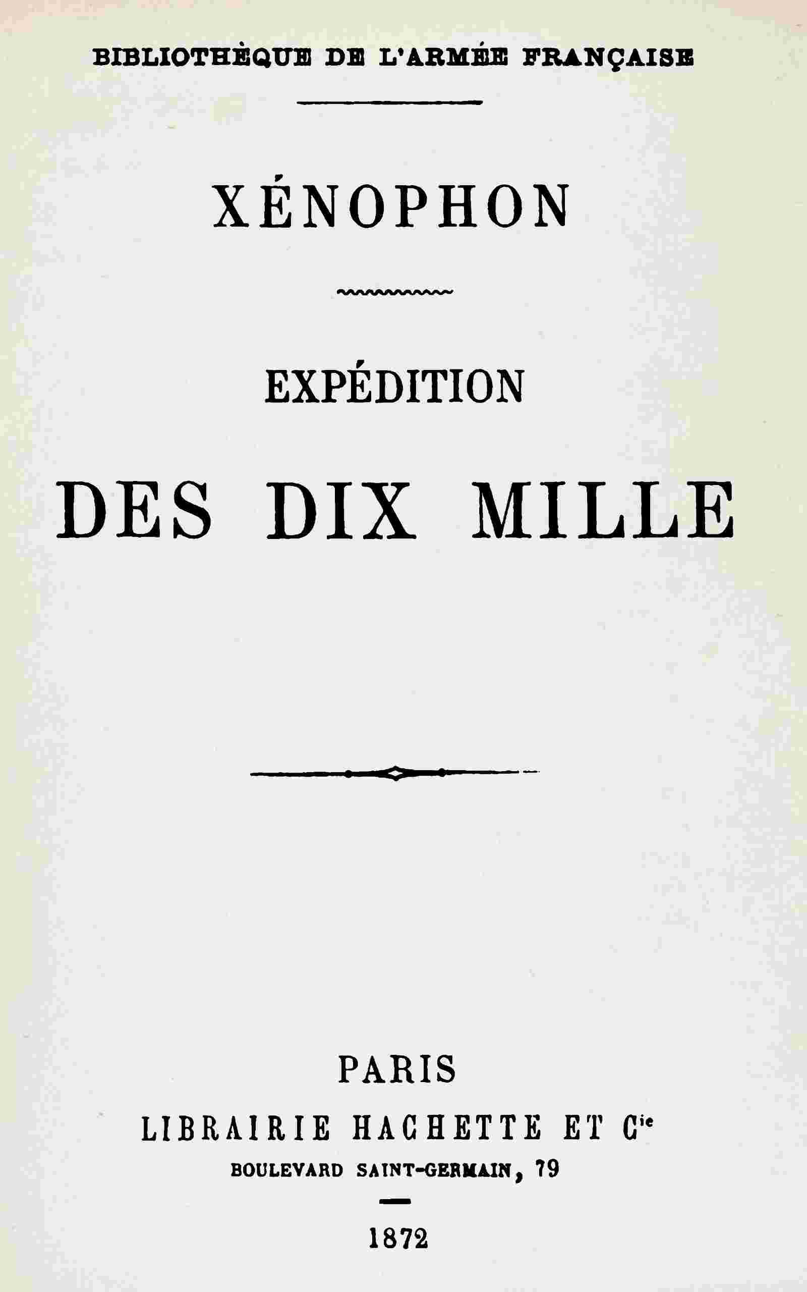 Expédition des dix mille cover
