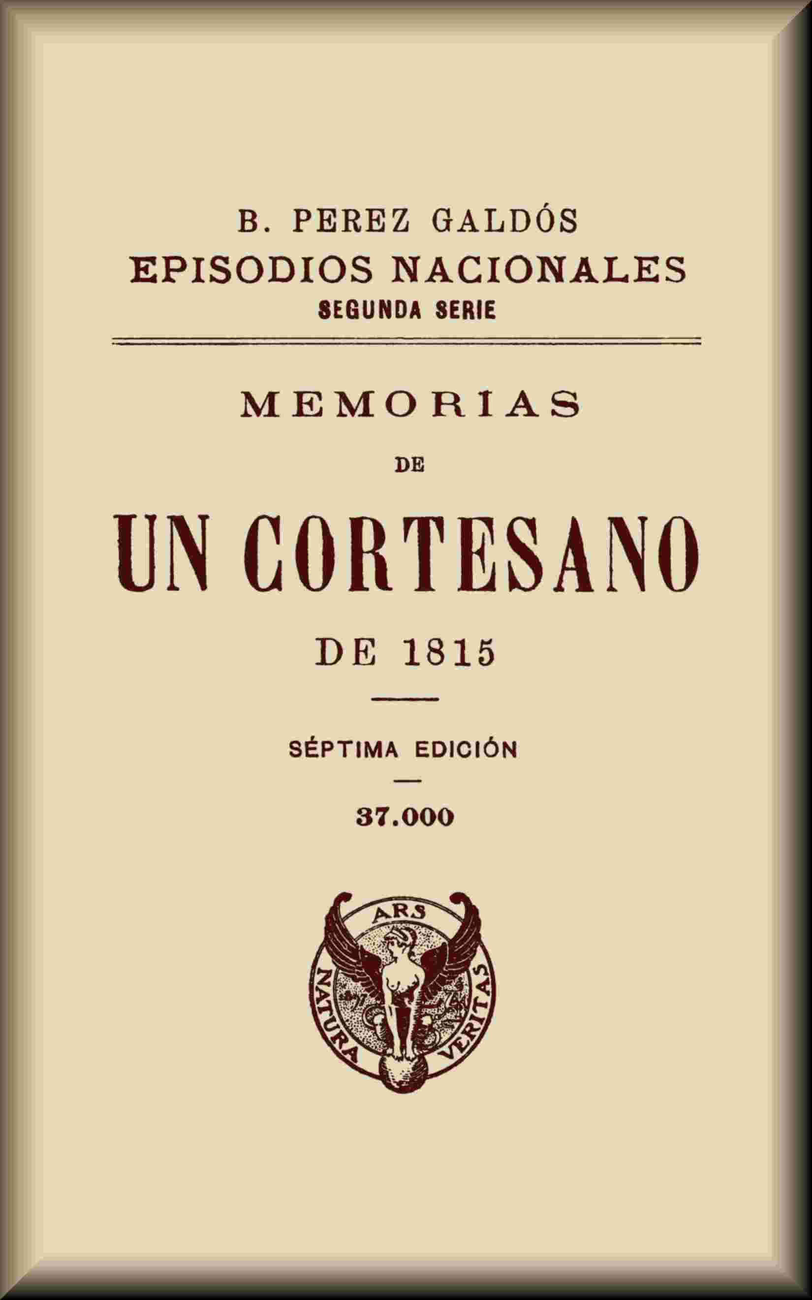 Memorias de un cortesano de 1815 cover