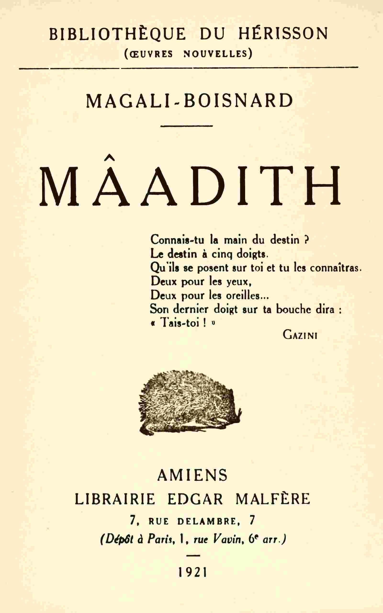 Mâadith cover