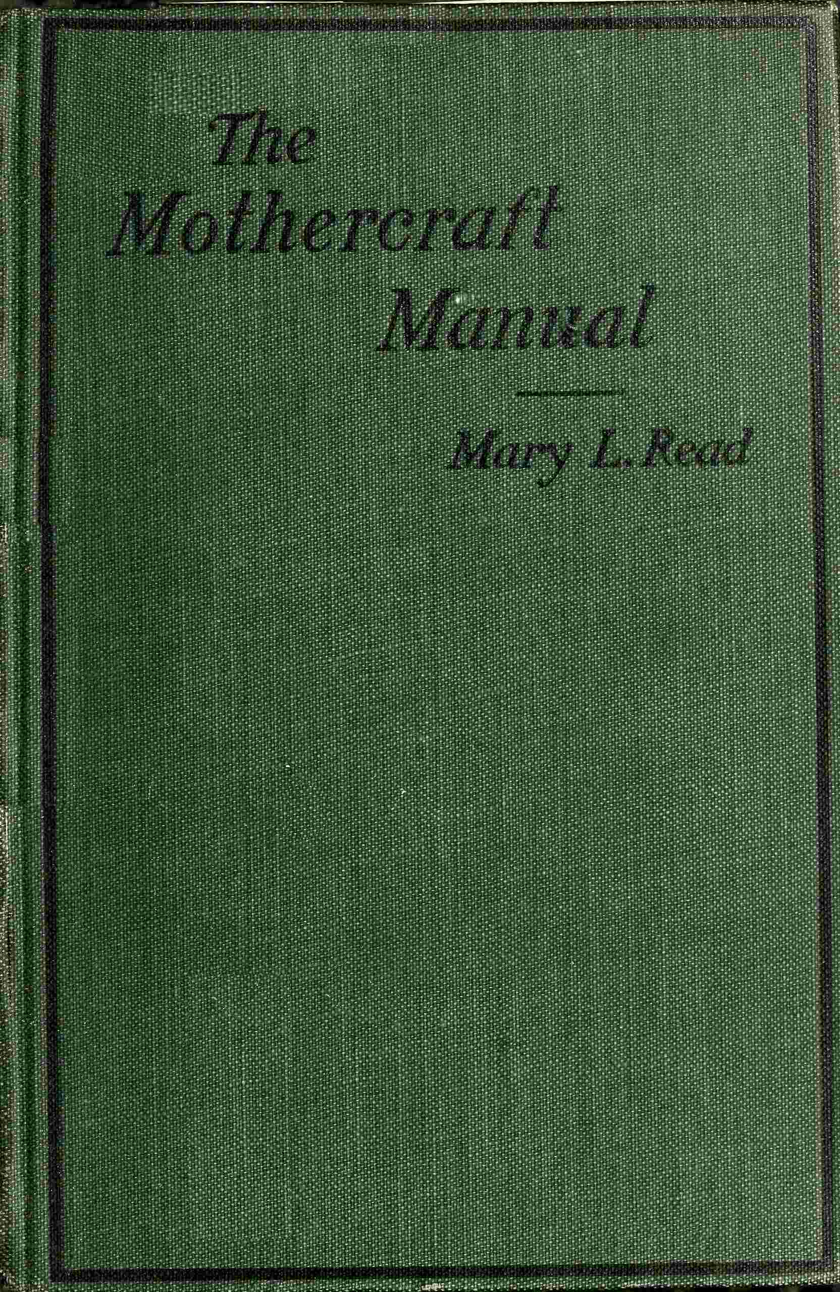 The mothercraft manual cover