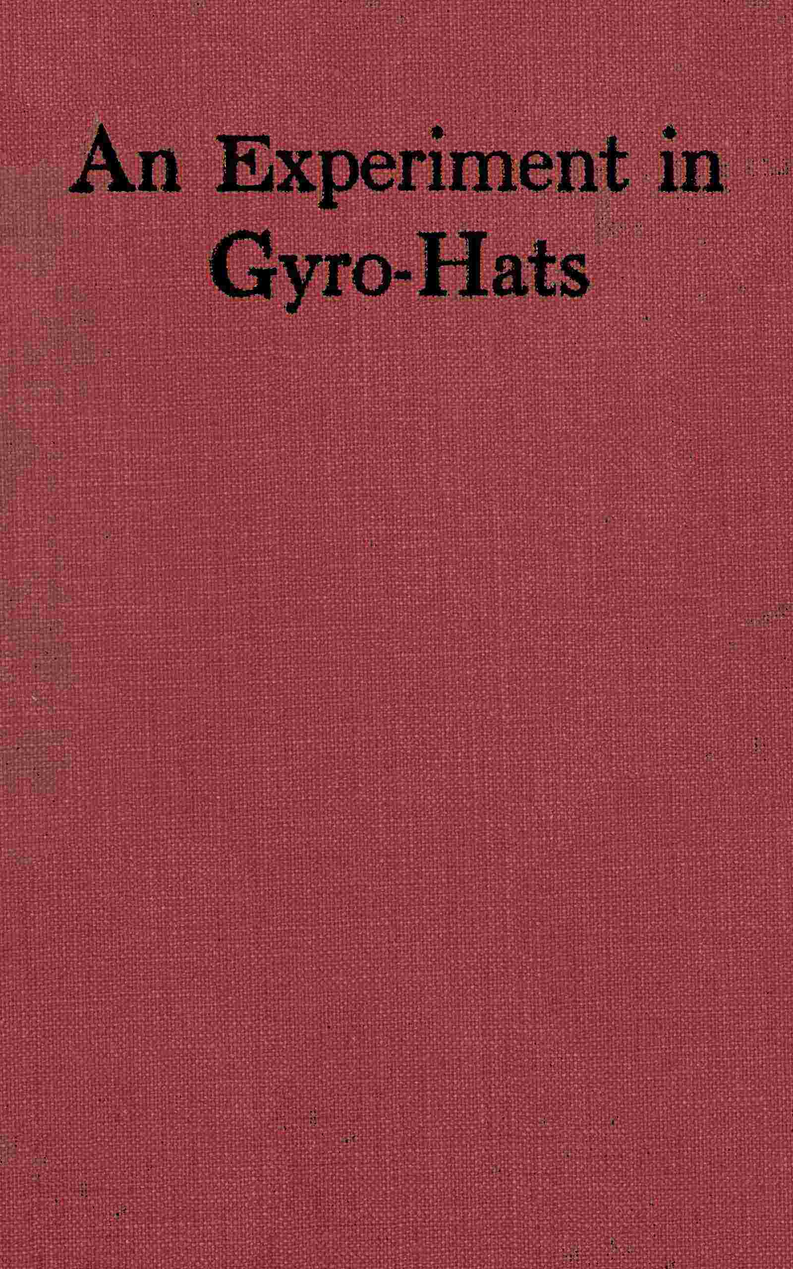 An experiment in gyro-hats cover