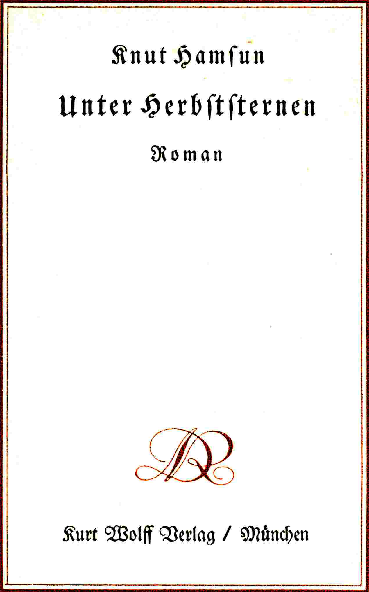 Unter Herbststernen cover