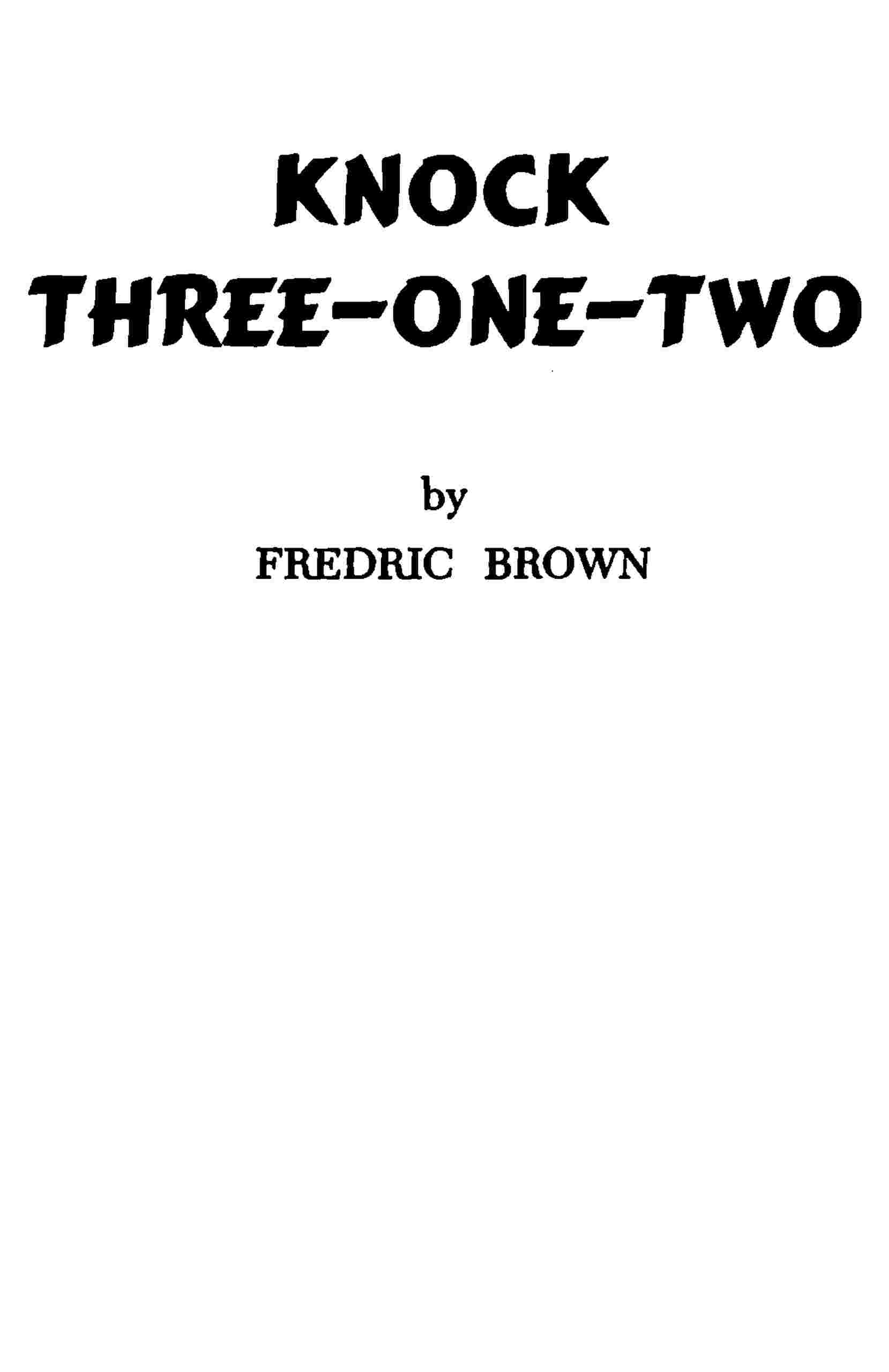 Knock three-one-two cover