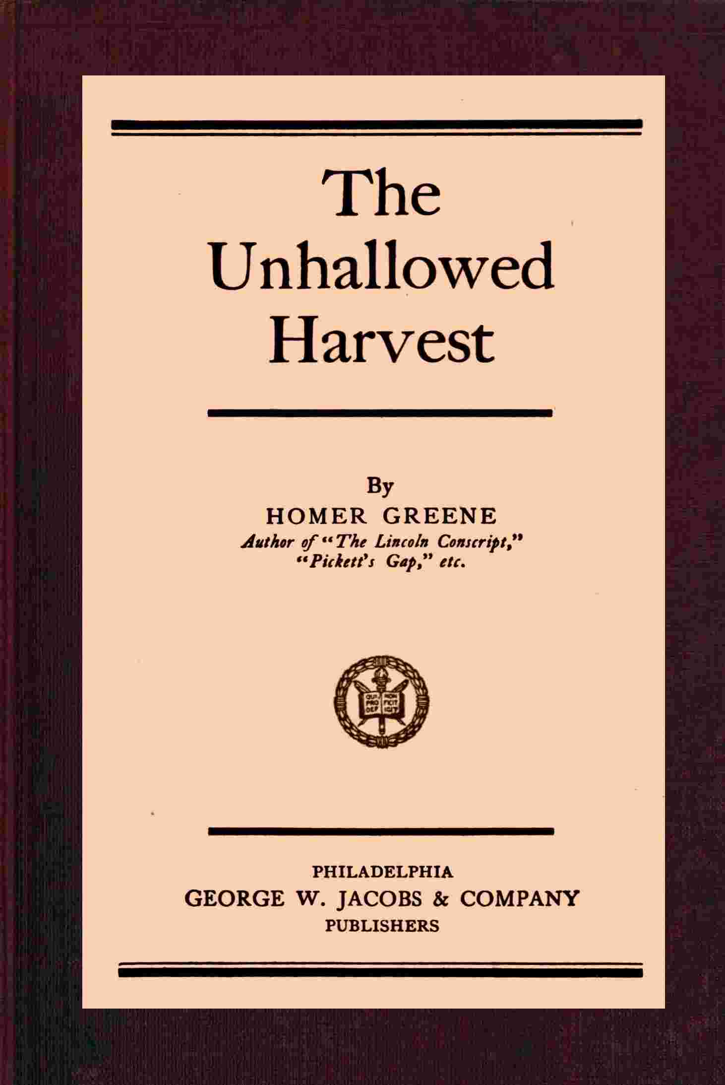 The unhallowed harvest cover
