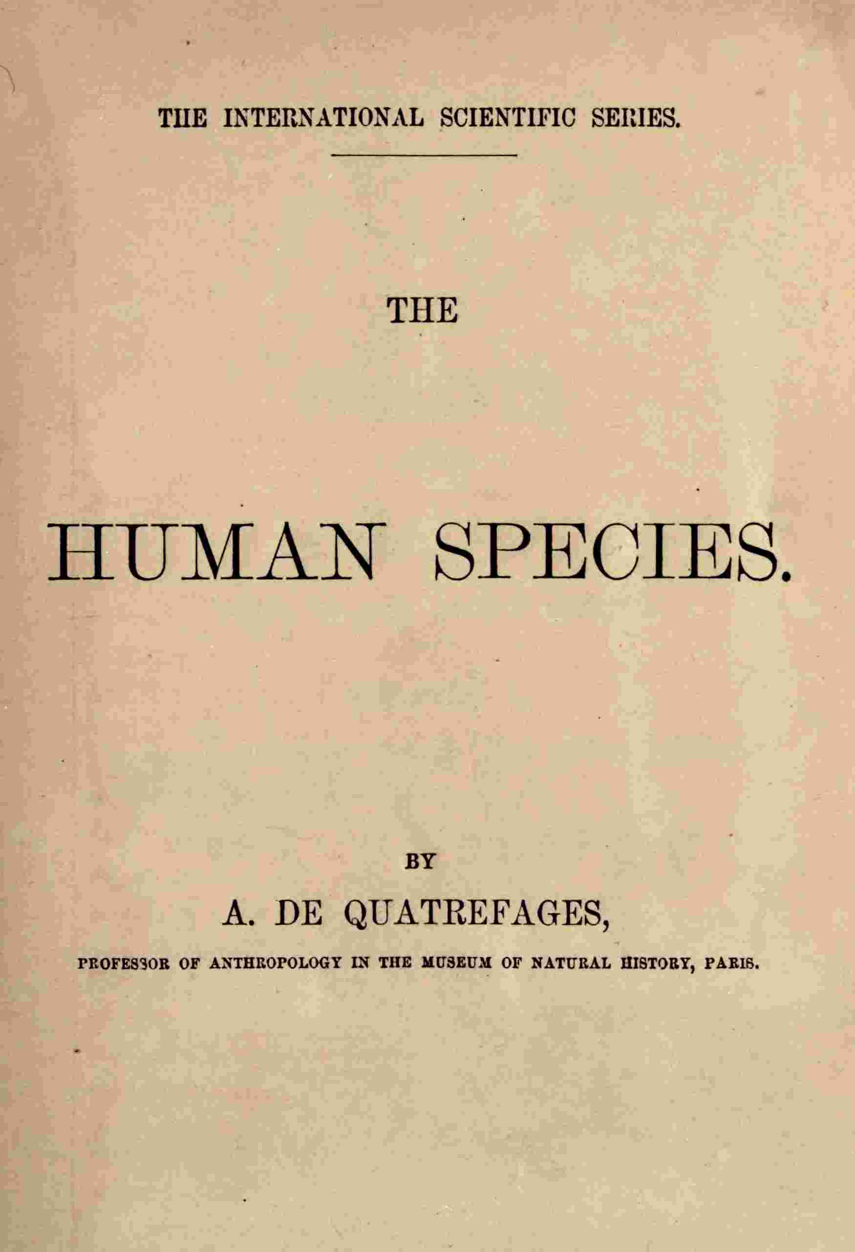 The human species cover