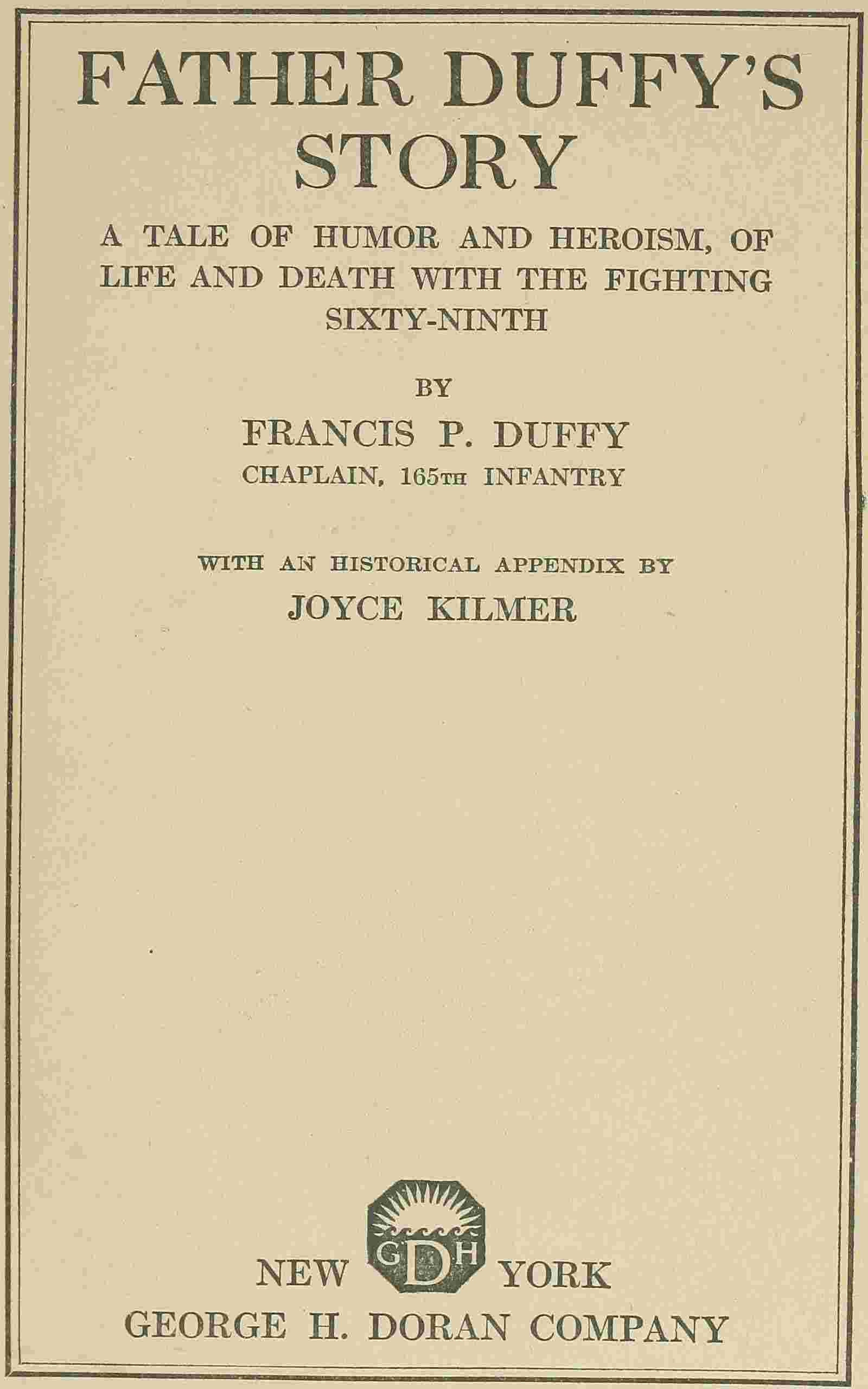 Father Duffy's story cover
