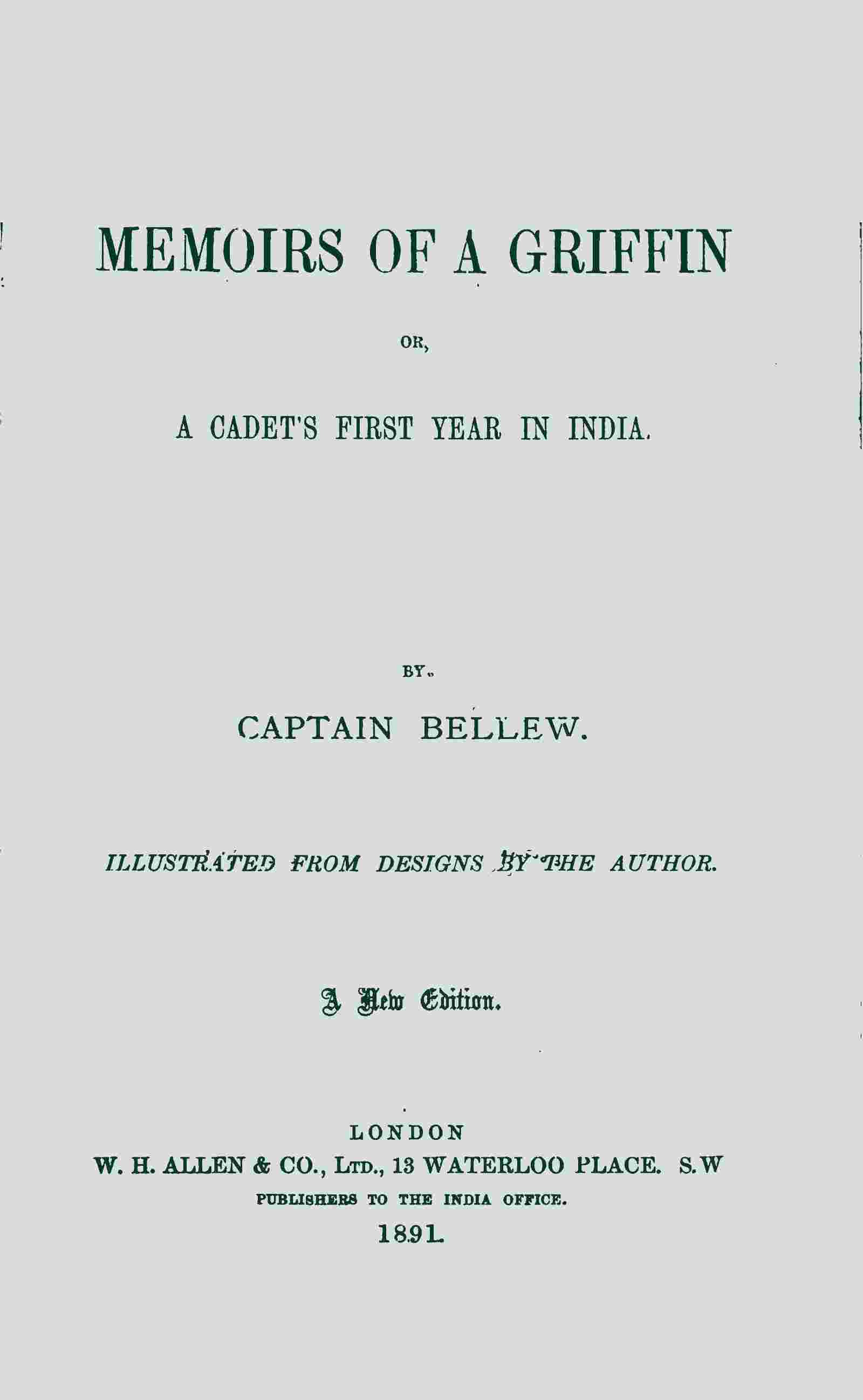 Memoirs of a griffin cover