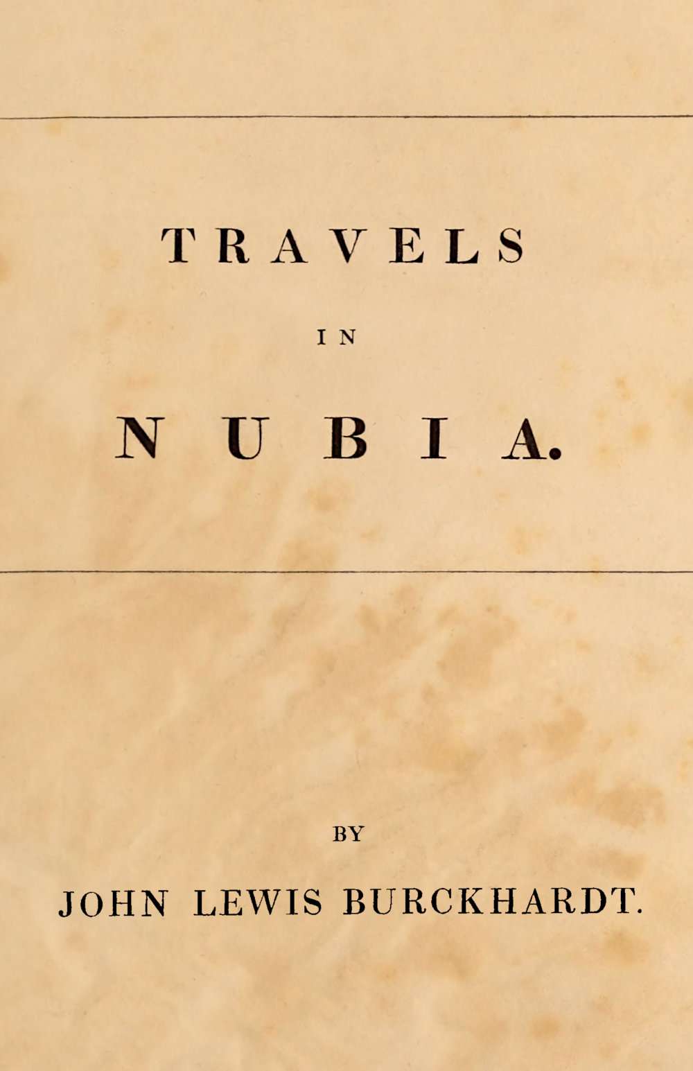 Travels in Nubia cover